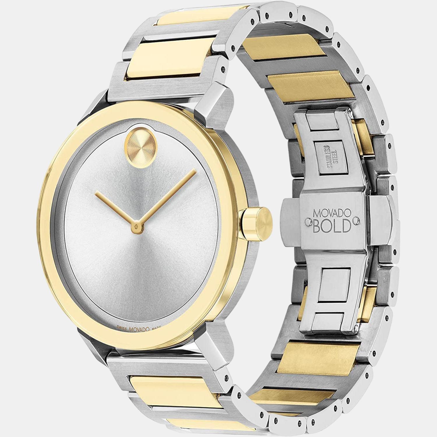Movado Bold Evolution Women Quartz Silver Dial Analog Stainless Steel Watch 3600887 - view 2