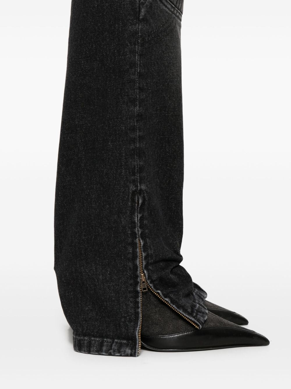 Jean Paul Gaultier Padded deatils denim jeans - view 2