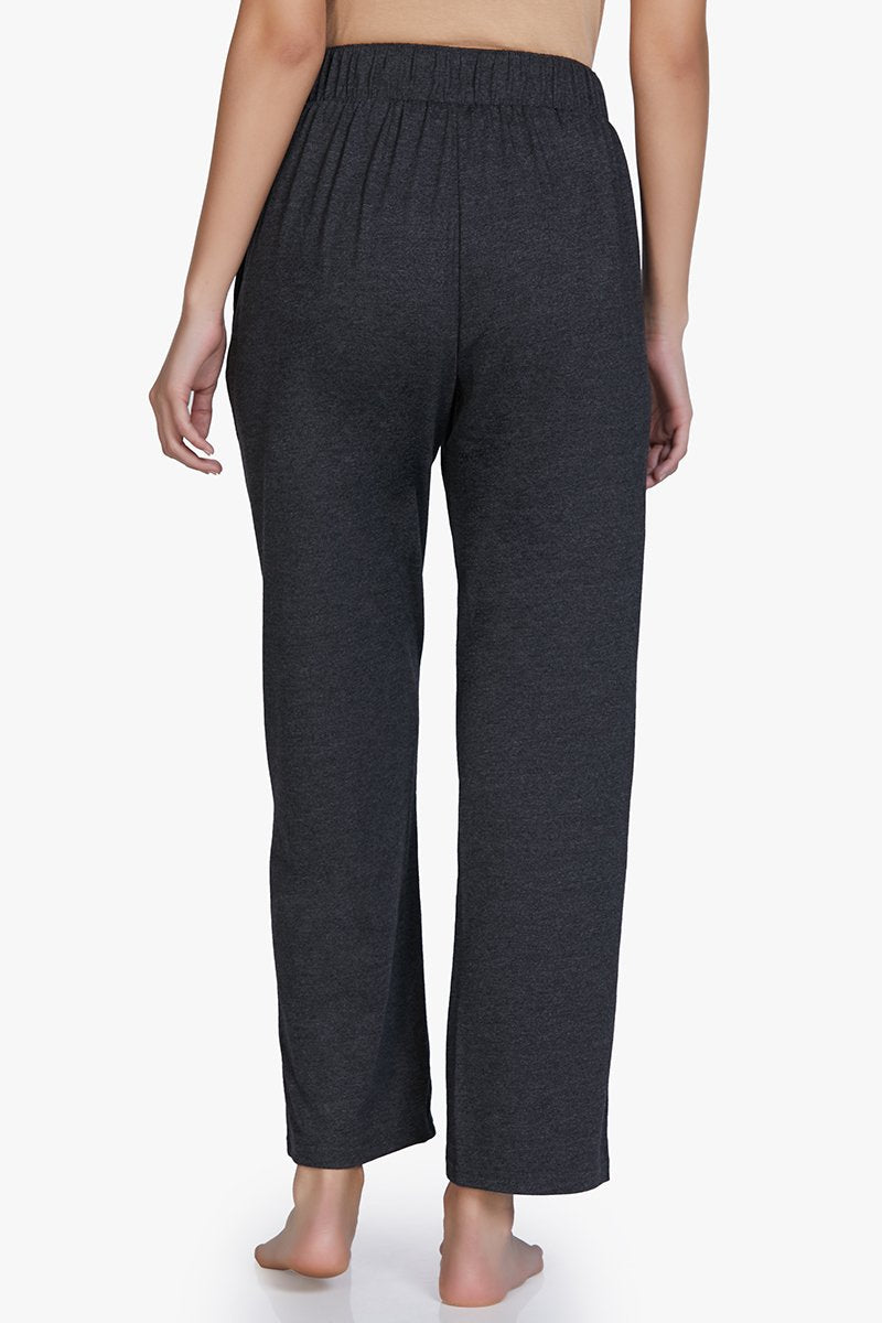 Amante Cotton Blend Full Length Pyjama Bottom - Charcoal - view 4