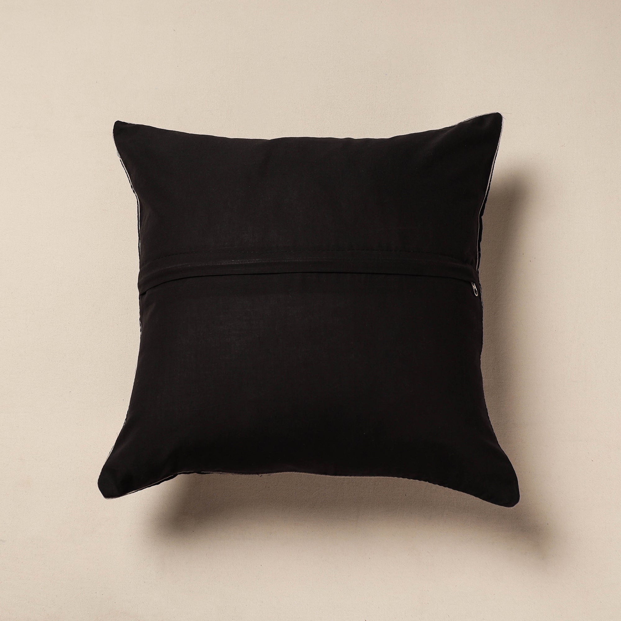 SOUTH KARGHA Black - Pochampally Ikat Cotton Cushion Cover (16 x 16 in) - view 3