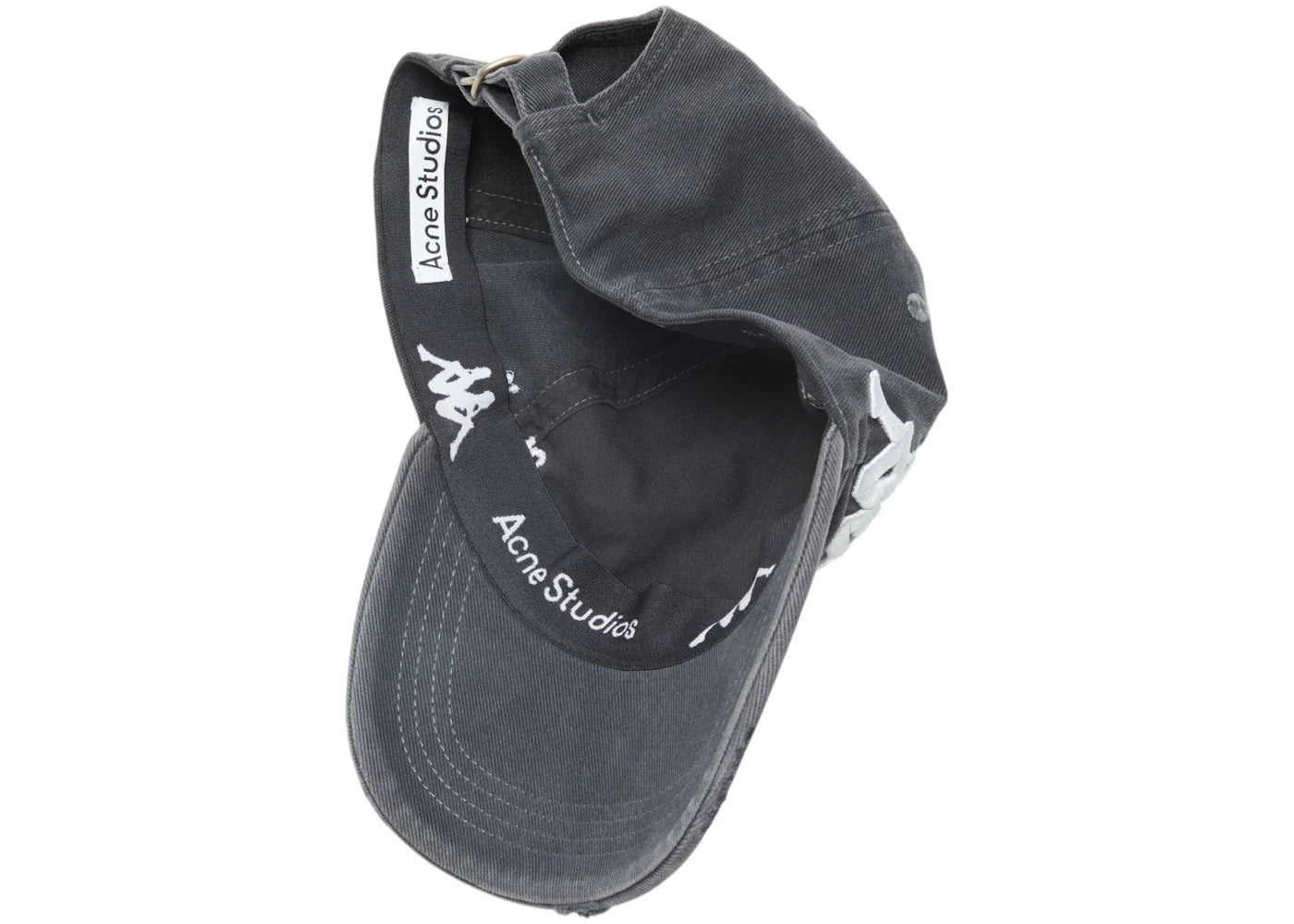 Acne Studios x Kappa Twill Logo Cap Black/White - view 2