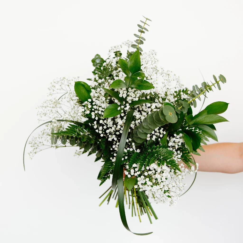 FiftyFlowers Classic Wedding Greenery Flower Bouquet