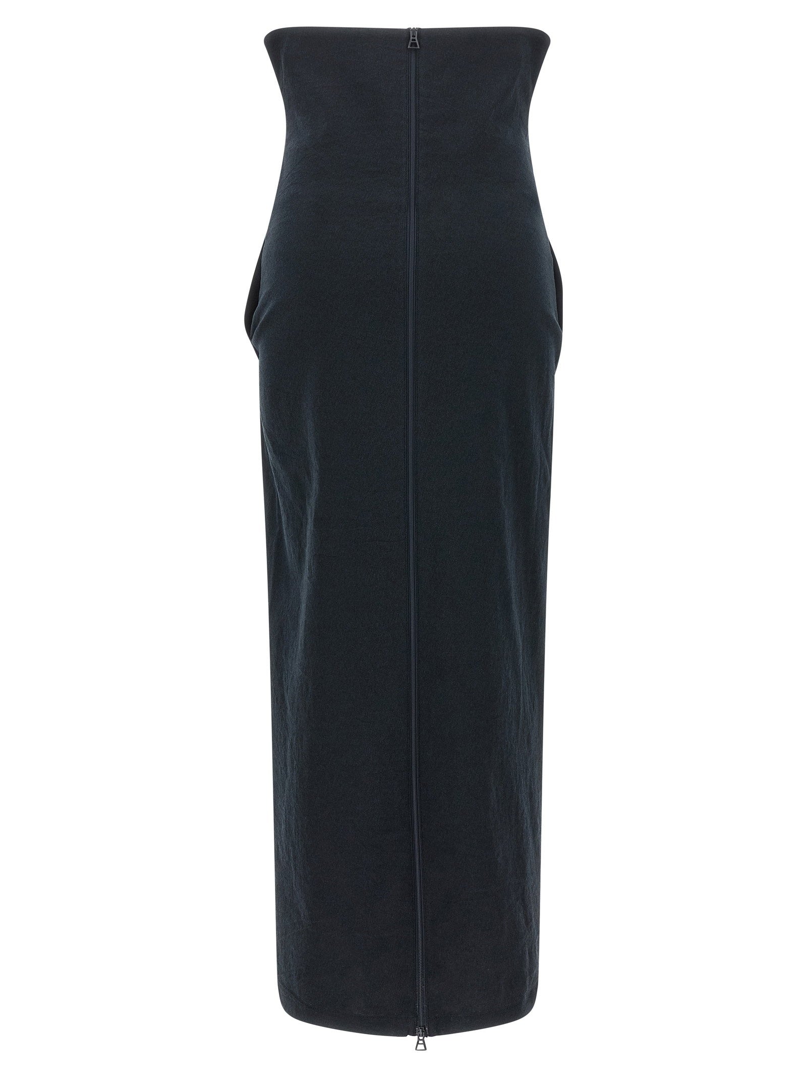 Issey Miyake Allow Long Skirt With Zip - view 2