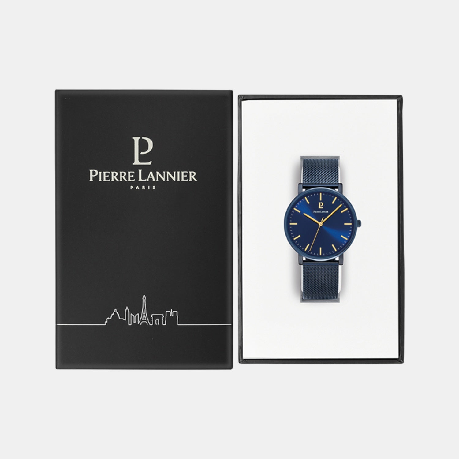 Pierre Lannier Essential Men Quartz Blue Dial Analog Mesh Watch 218F466 - view 5