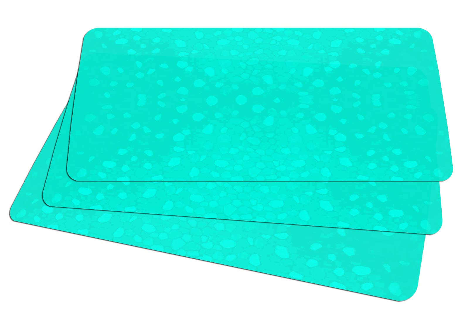 Kuber Industries Diamond Design 3 Pieces PVC Refrigerator/Fridge Multipurpose Drawer Mat Set(Green)-CTKTC32377