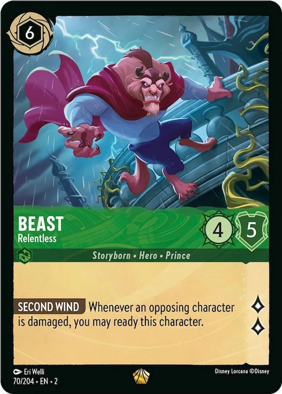 204 rise – Lorcana Beast - Relentless - 70/204 [Rise Of The Floodborn] [Non-Foil]