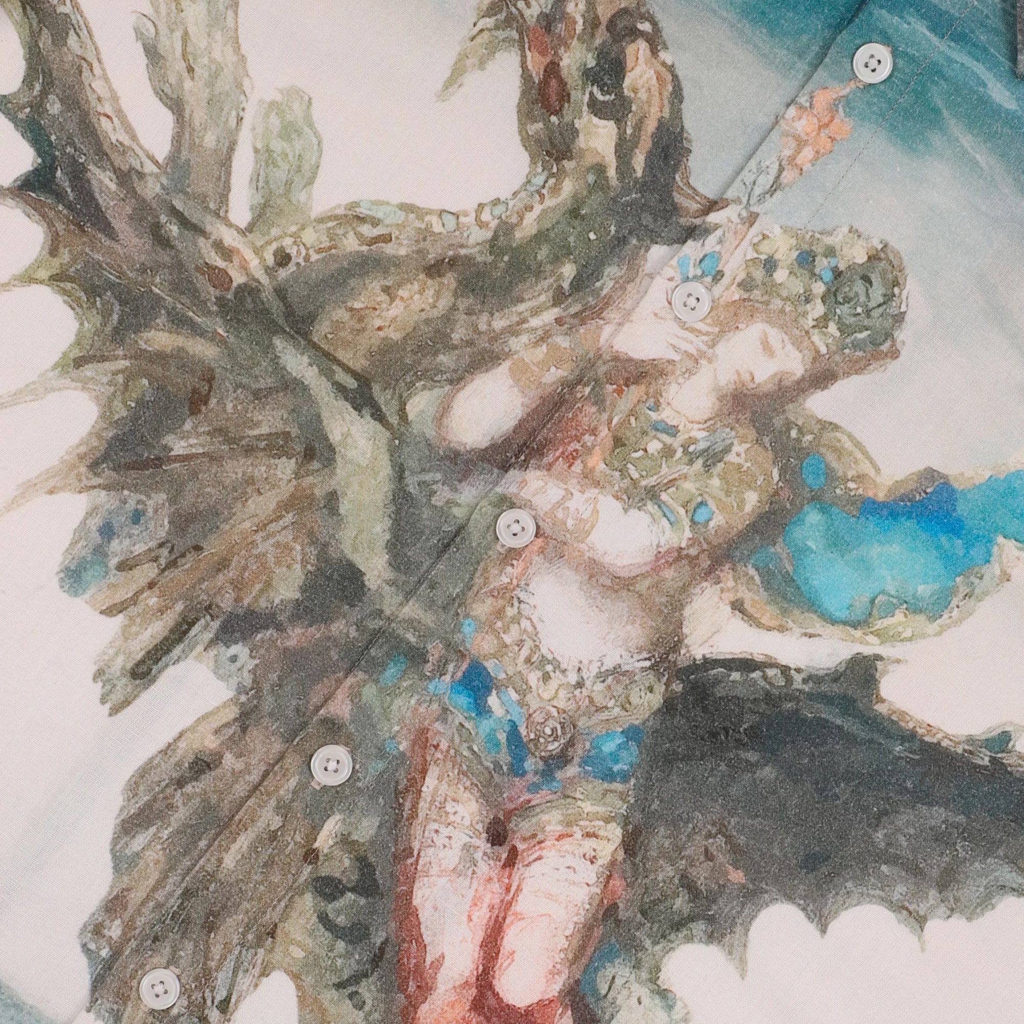 Almost Gods | Dream Of The Orient Linen Shirt { Multi - view 5
