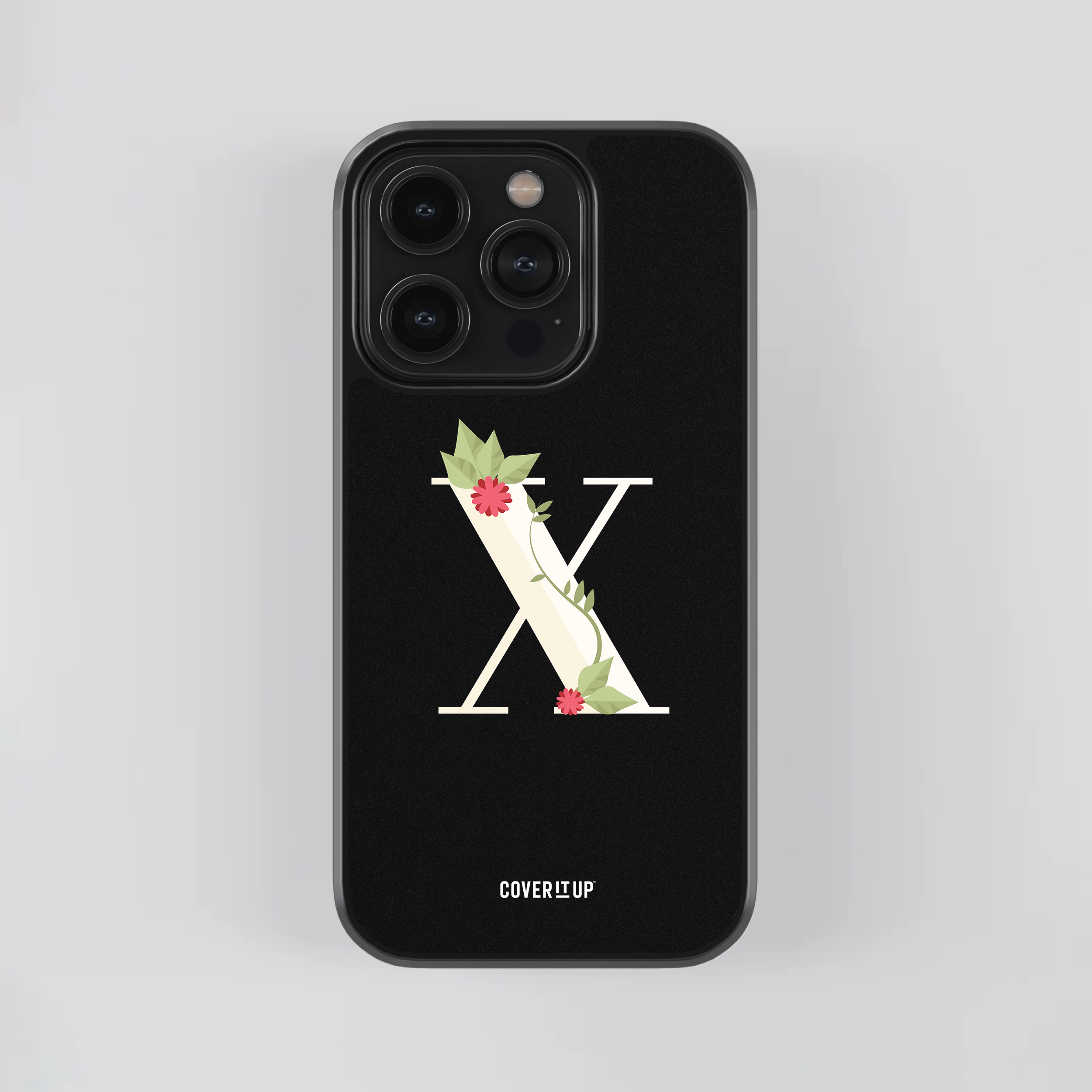 Design Phone Cases Limited Edition Floral Initial Glass Case - view 48