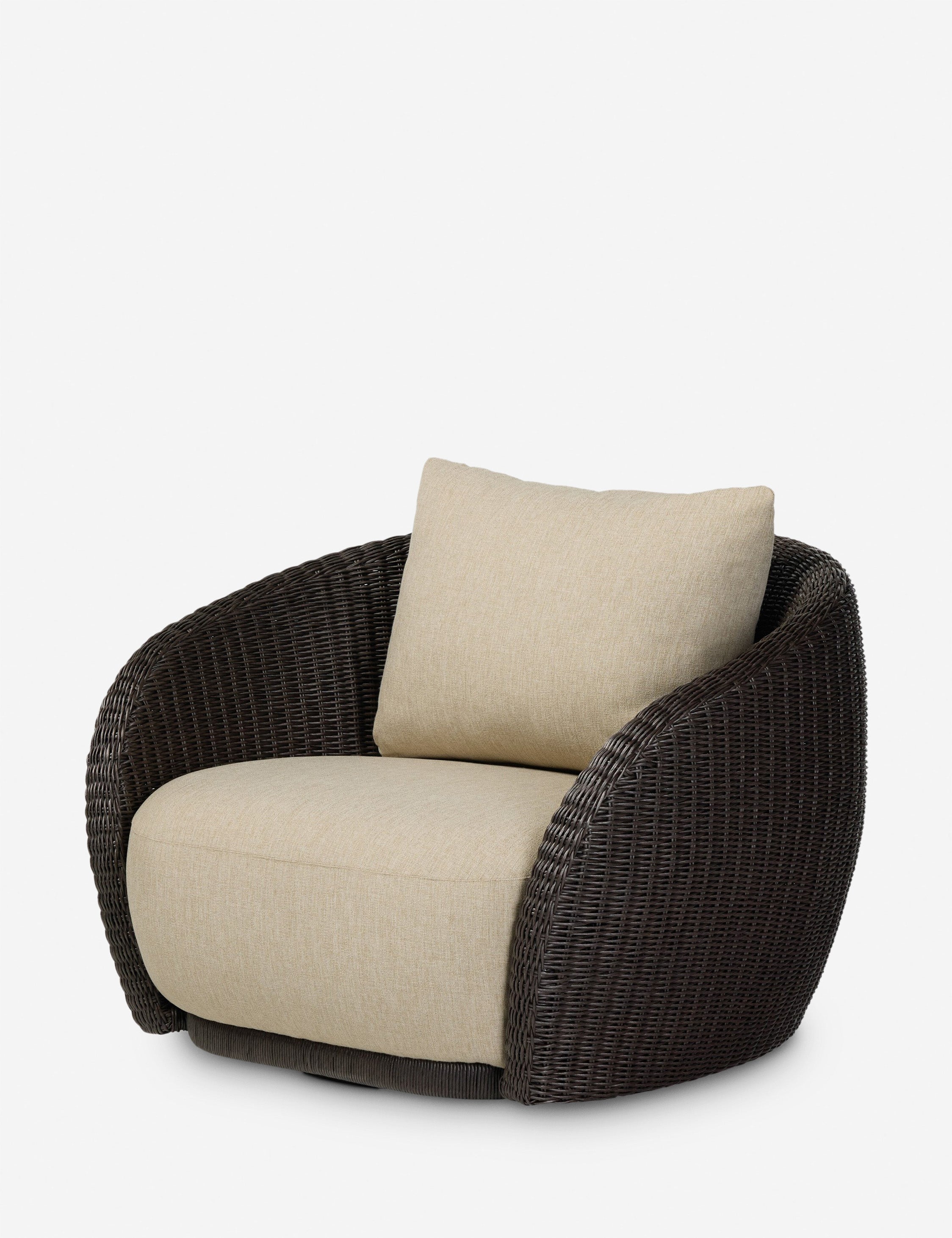 Lulu and Georgia Polo Outdoor Swivel Chair – Tan - view 2