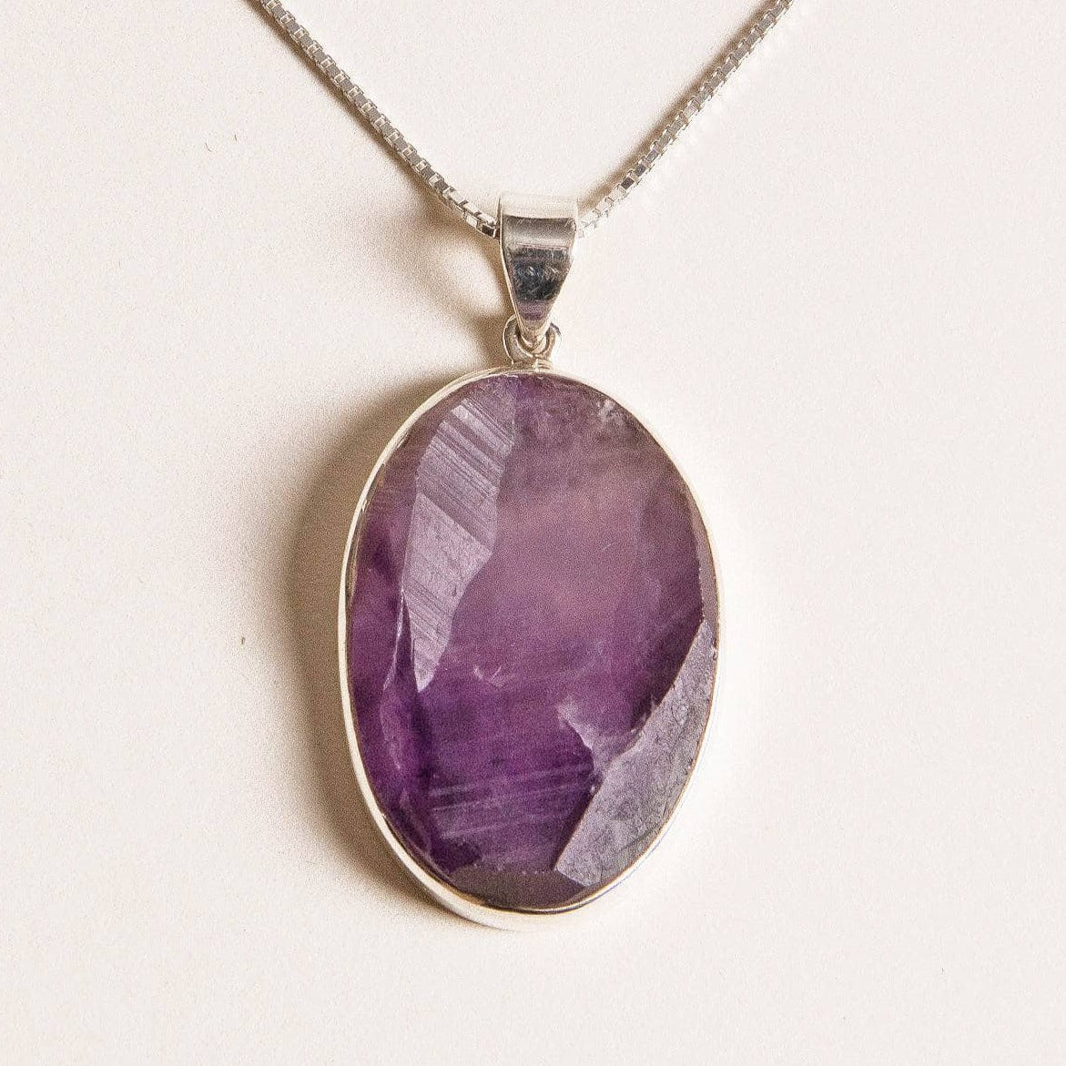Tiny Rituals Large Raw Amethyst Gemstone Pendant