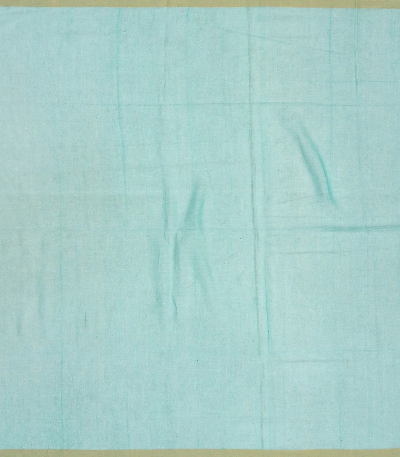 RmKV Turquoise Handloom Bengal Cotton Saree With Plus Buttas - view 4