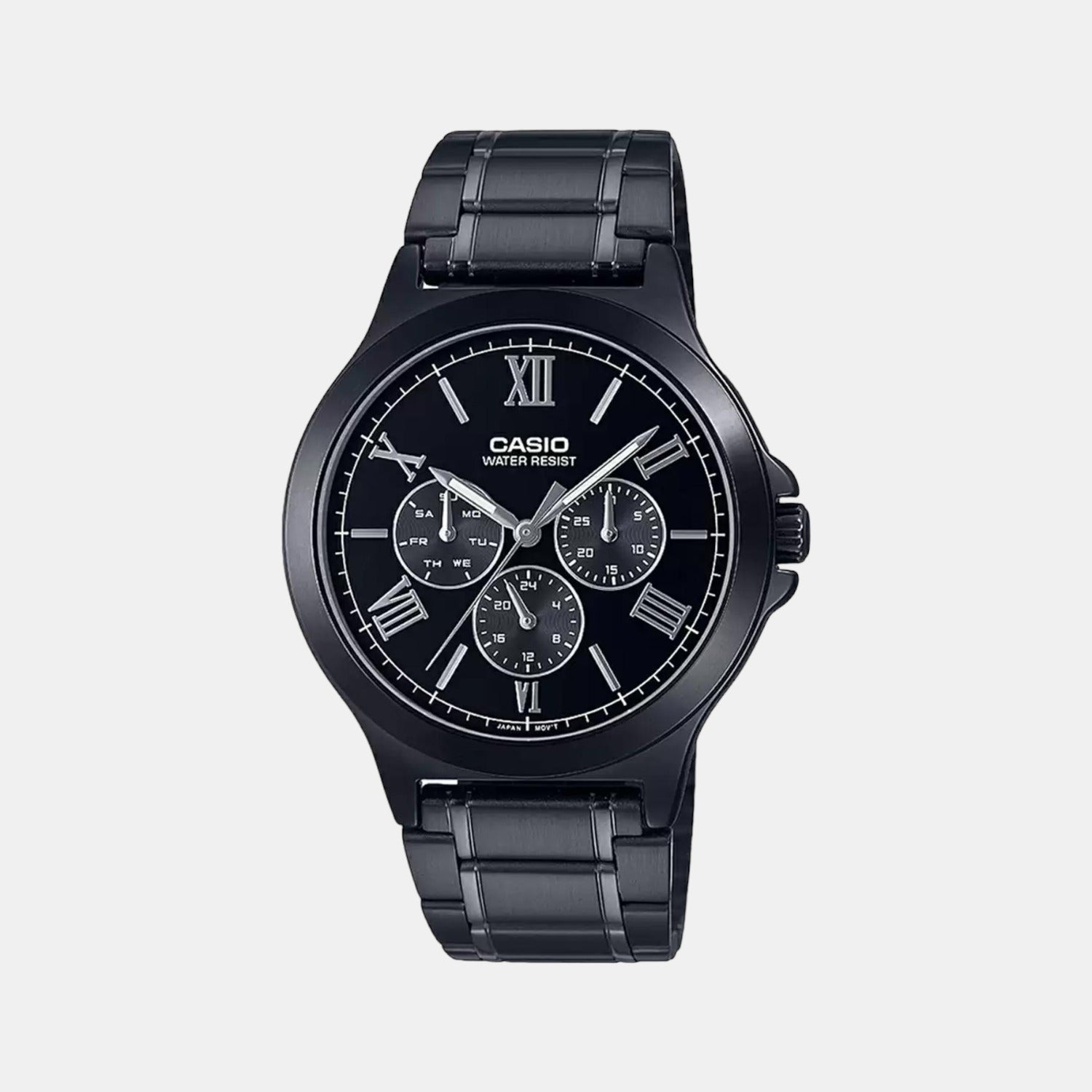 Casio Enticer Men Quartz Black Dial Multi-Function Stainless Steel Watch A1969