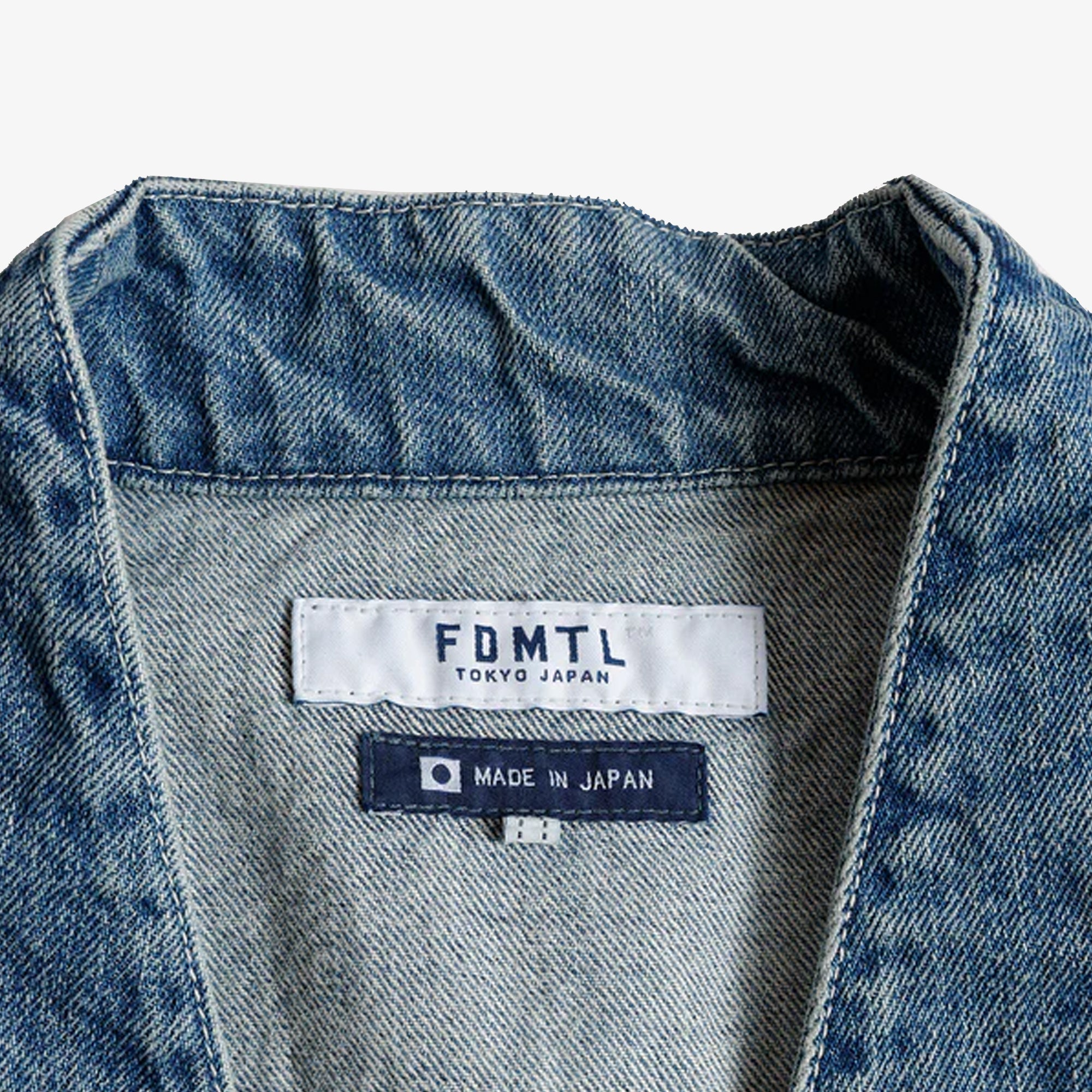 Fdmtl | Denim Haori Jacket 4yr Wash { Indigo - view 3