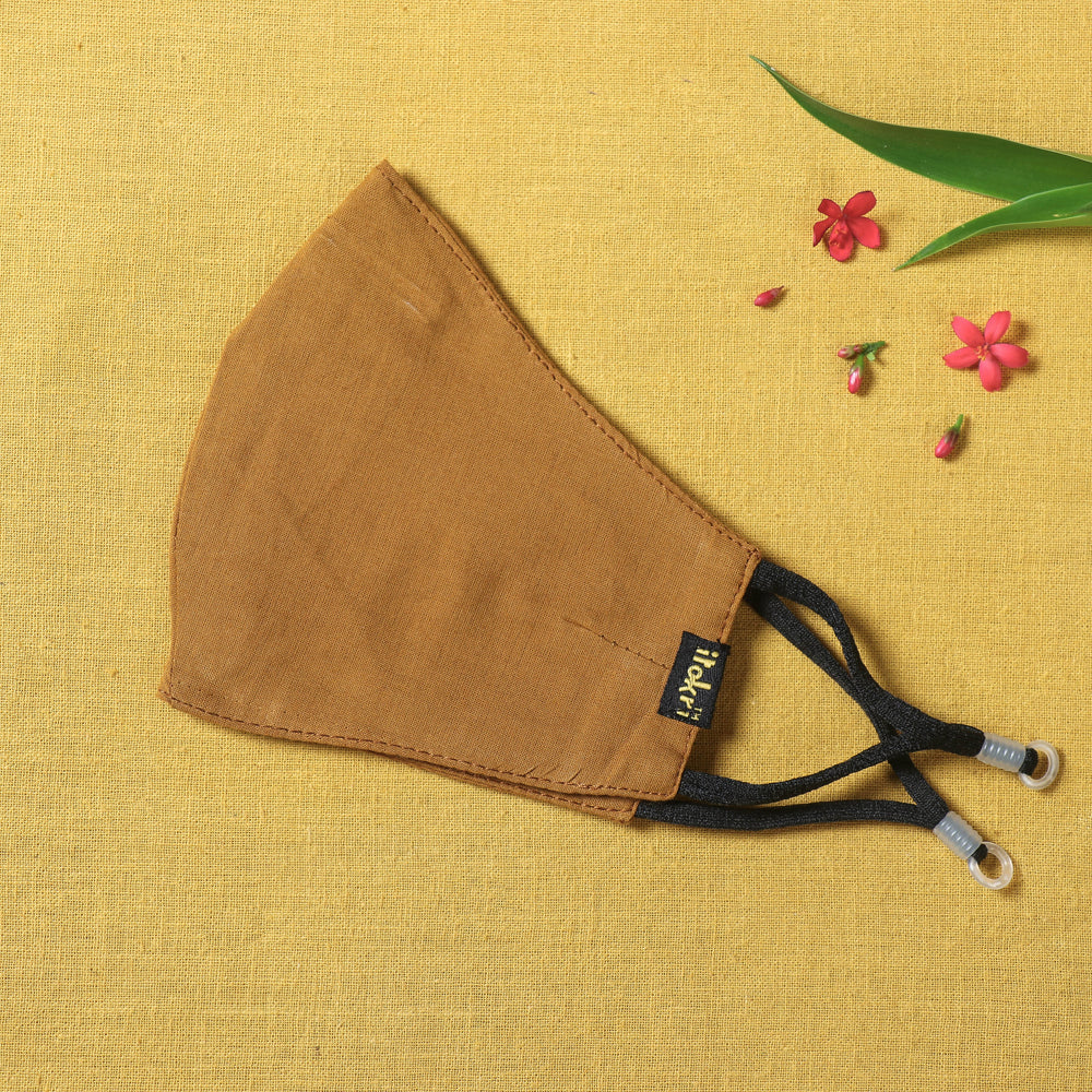 JALPARI Plain Cotton 3 Layer Snug Fit Face Cover