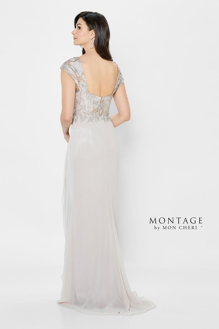 Montage 122905 Long Lace Bodice A Line Formal Dress - view 2