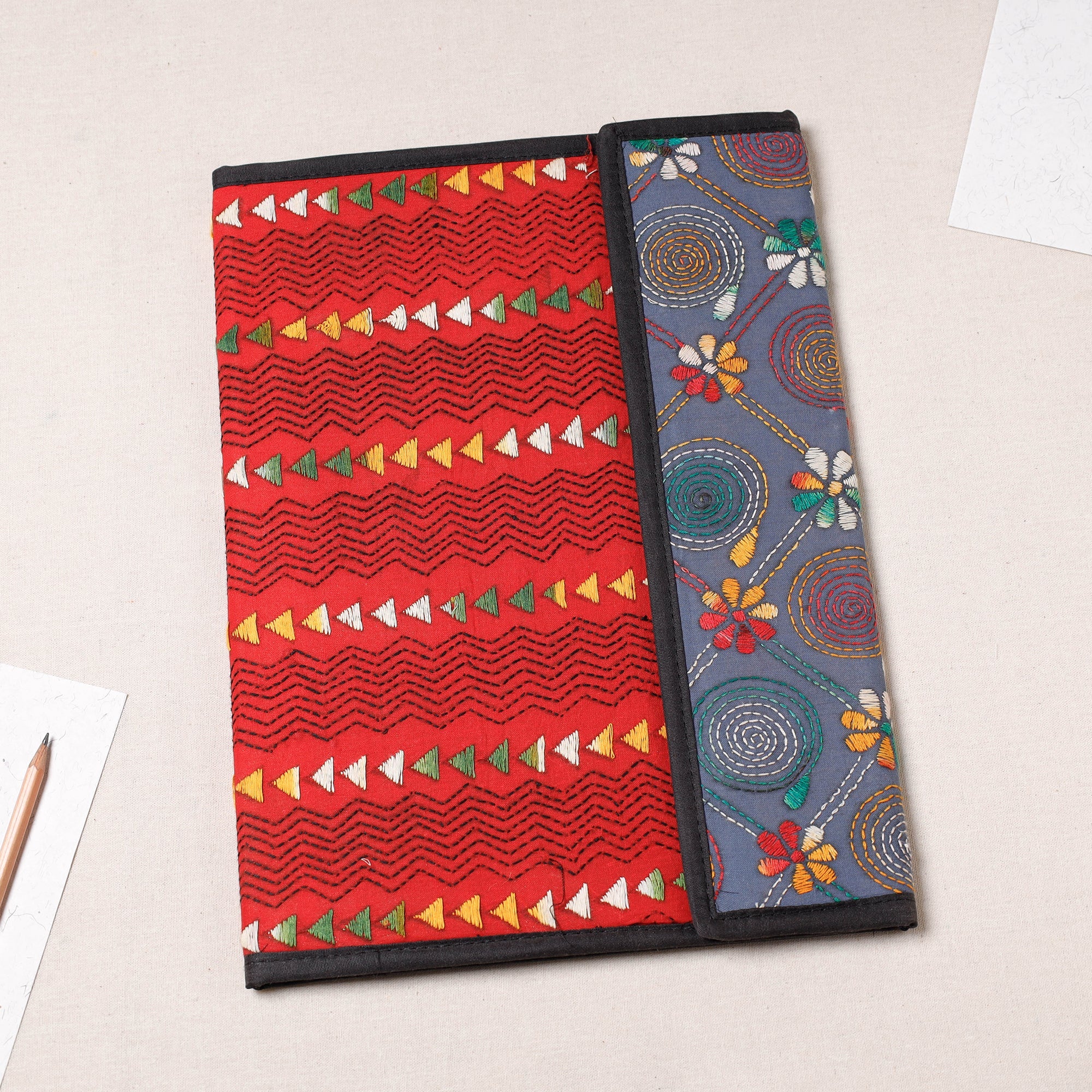 ASALKAAR Bengal Kantha Work Handcrafted File Folder