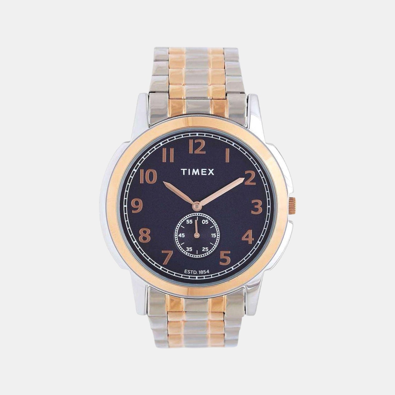 Timex Empera Men Quartz Blue Dial Analog Stainless Steel Watch TW000U318