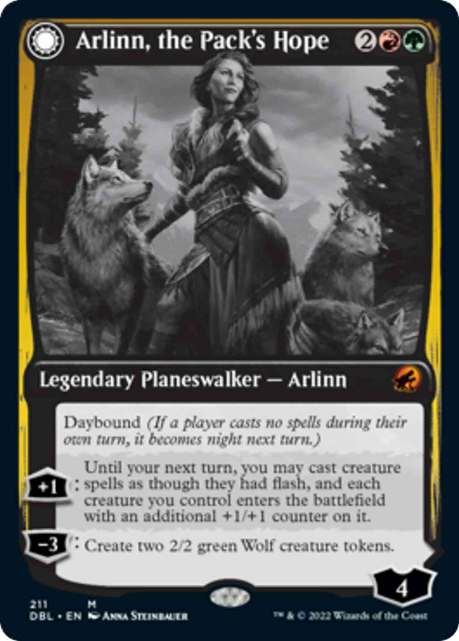 Fury 211 innistrad – Magic Arlinn, the Pack's Hope // Arlinn, the Moon's Fury [211] [Innistrad: Double Feature] [Non-Foil]