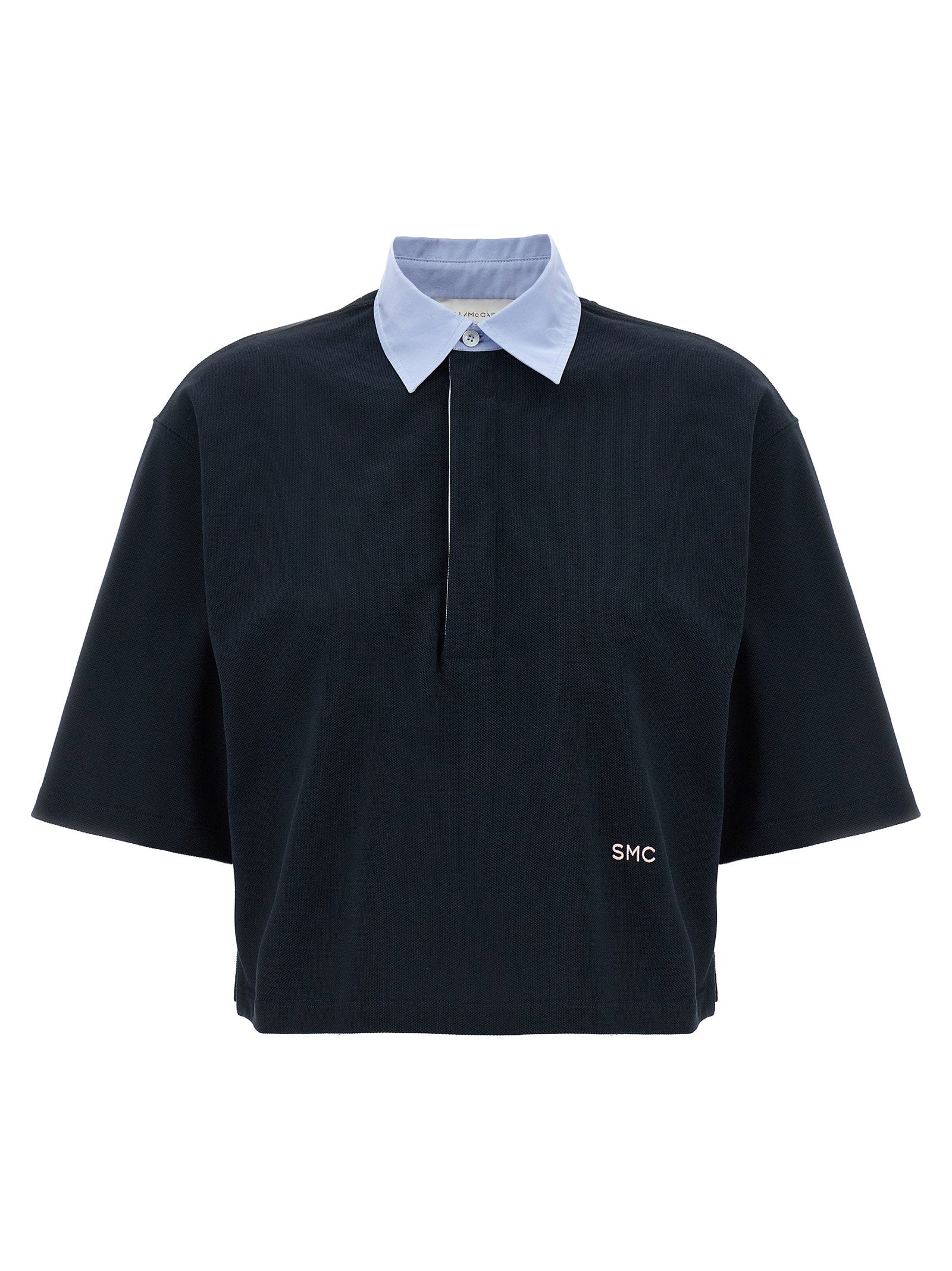 Stella Mccartney Cropped Piquet Polo – 99% cotton, 1% polyester