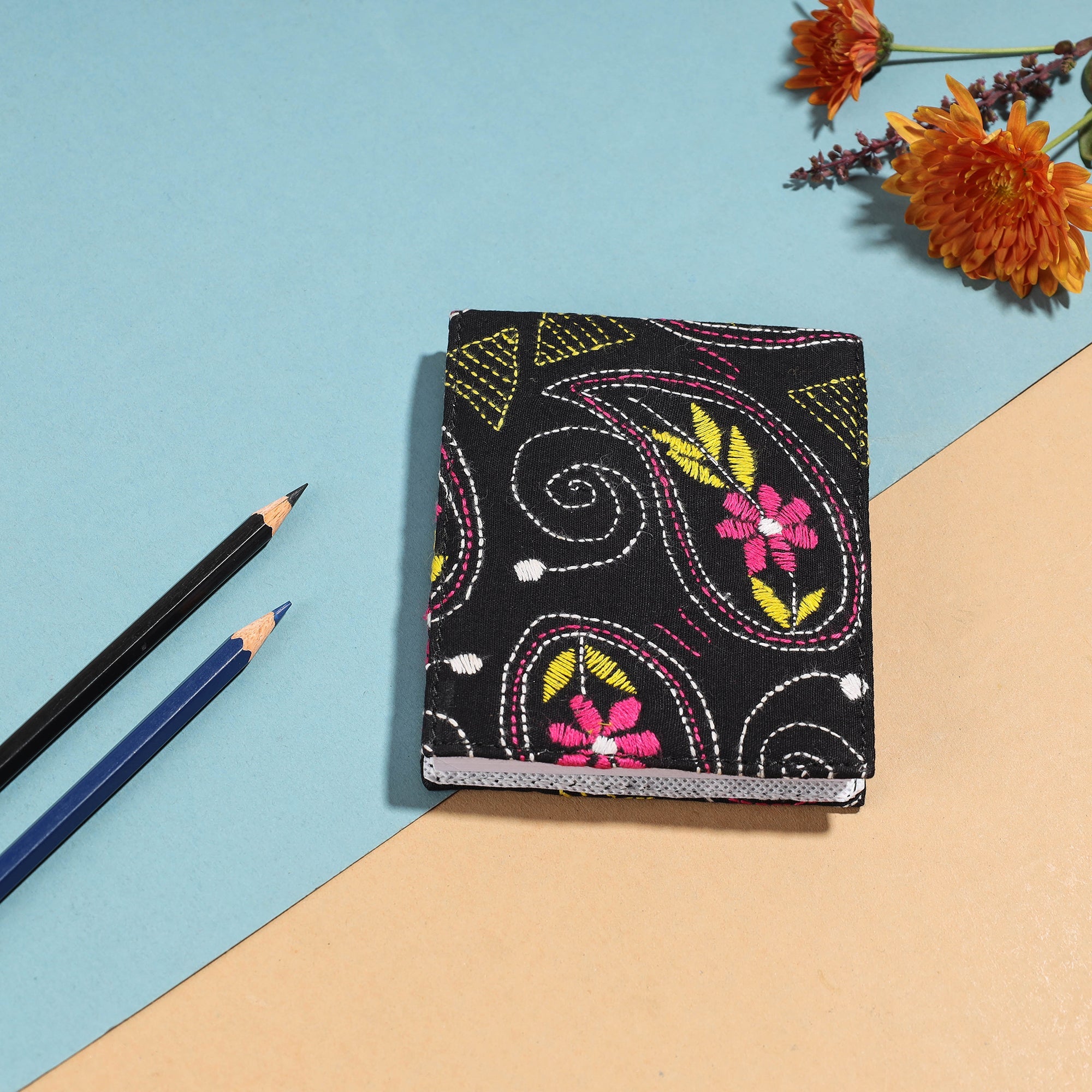 ASALKAAR Bengal Kantha Work Handcrafted Notepad (5 x 4 in)