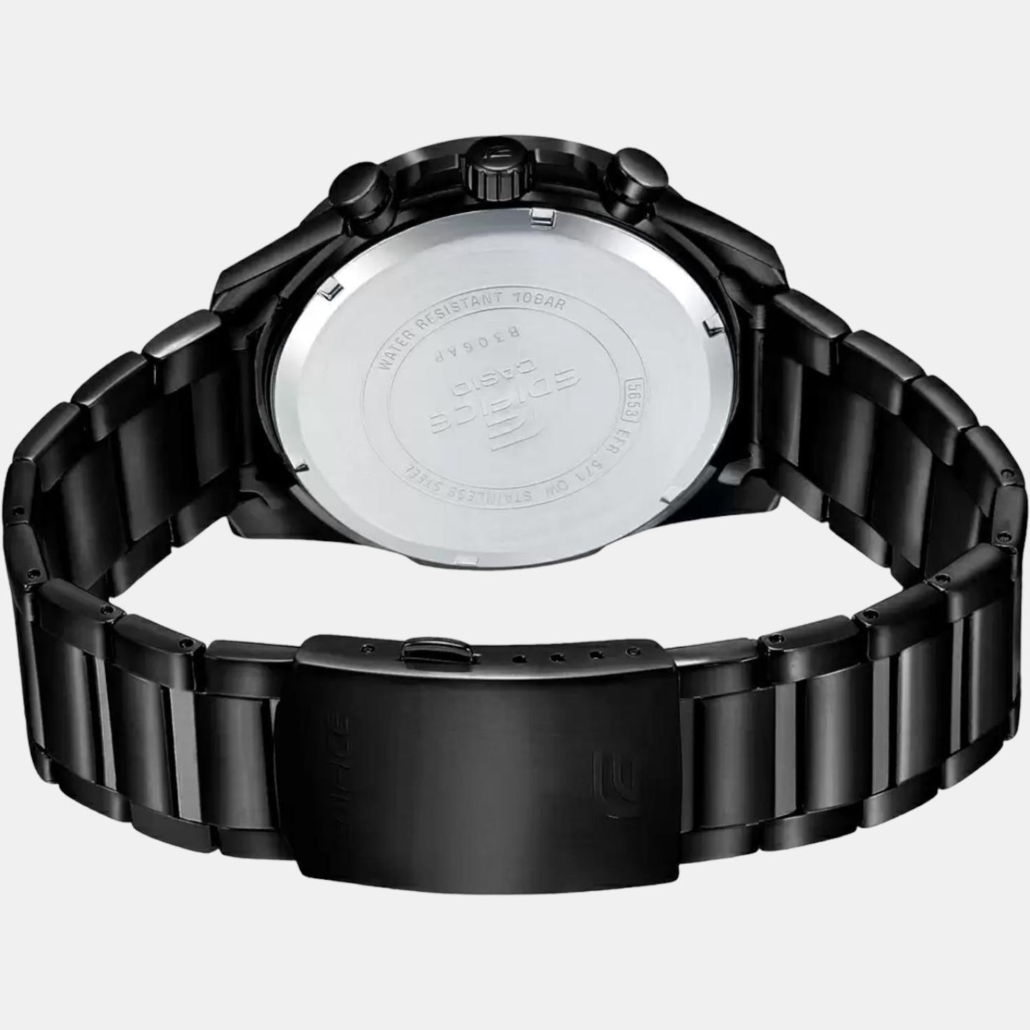 Casio Edifice Men Quartz Black Dial Chronograph Stainless Steel Watch ED517 - view 5