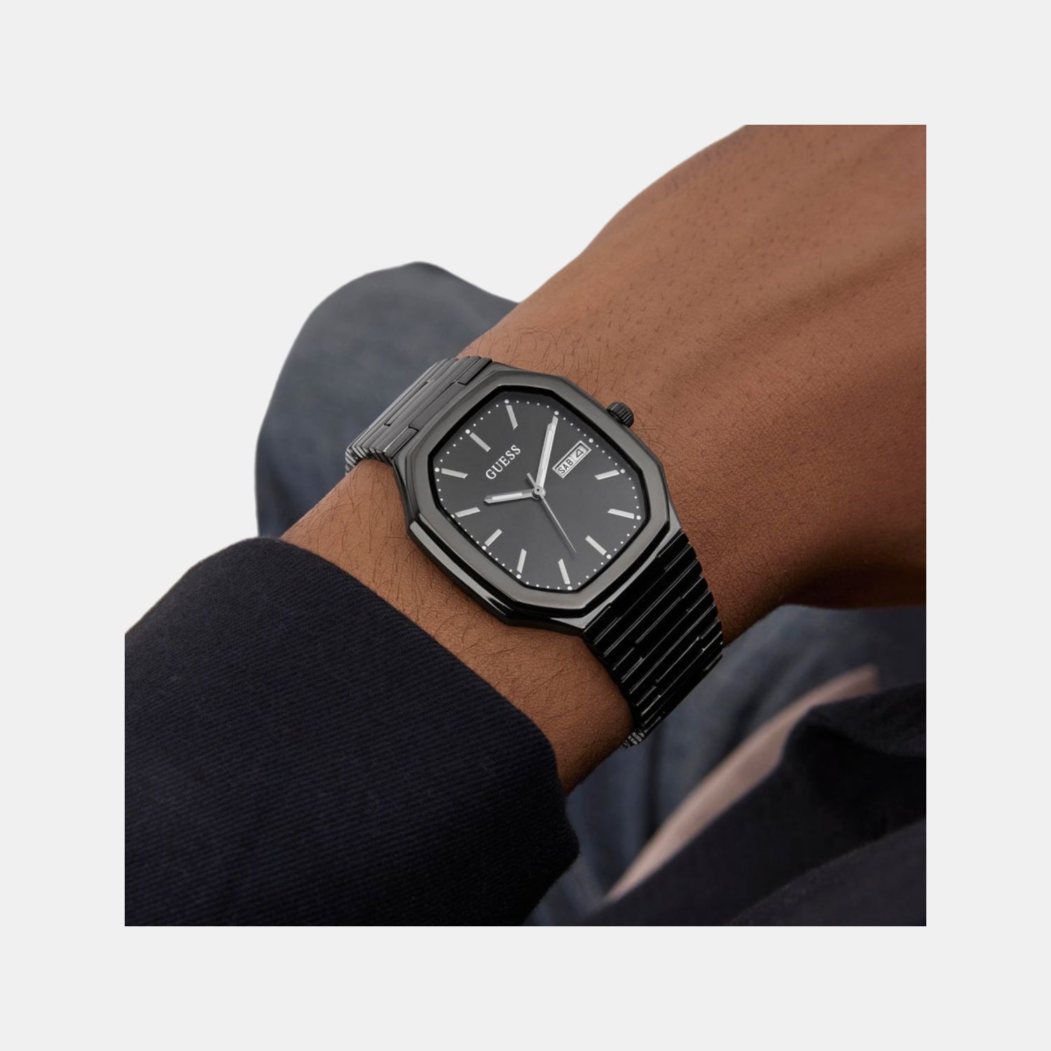 Guess Dress Men Quartz Black Dial Analog Recycled Steel Watch GW0978G4 - view 7