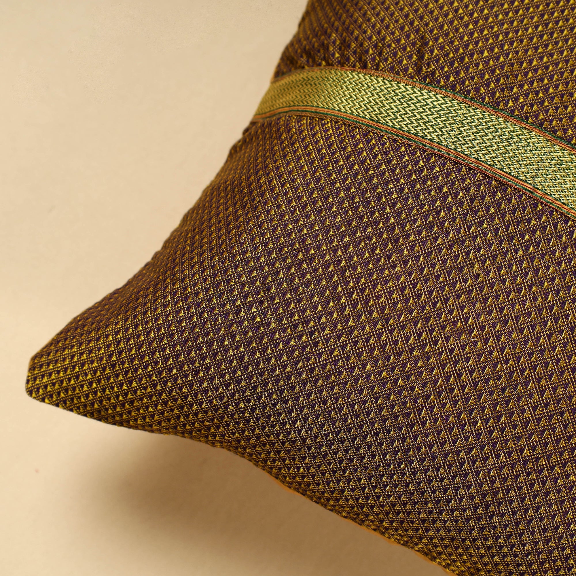NOORI BAZAR Brown - Khun Weave Cotton Cushion Cover (16 x 16 in) - view 2