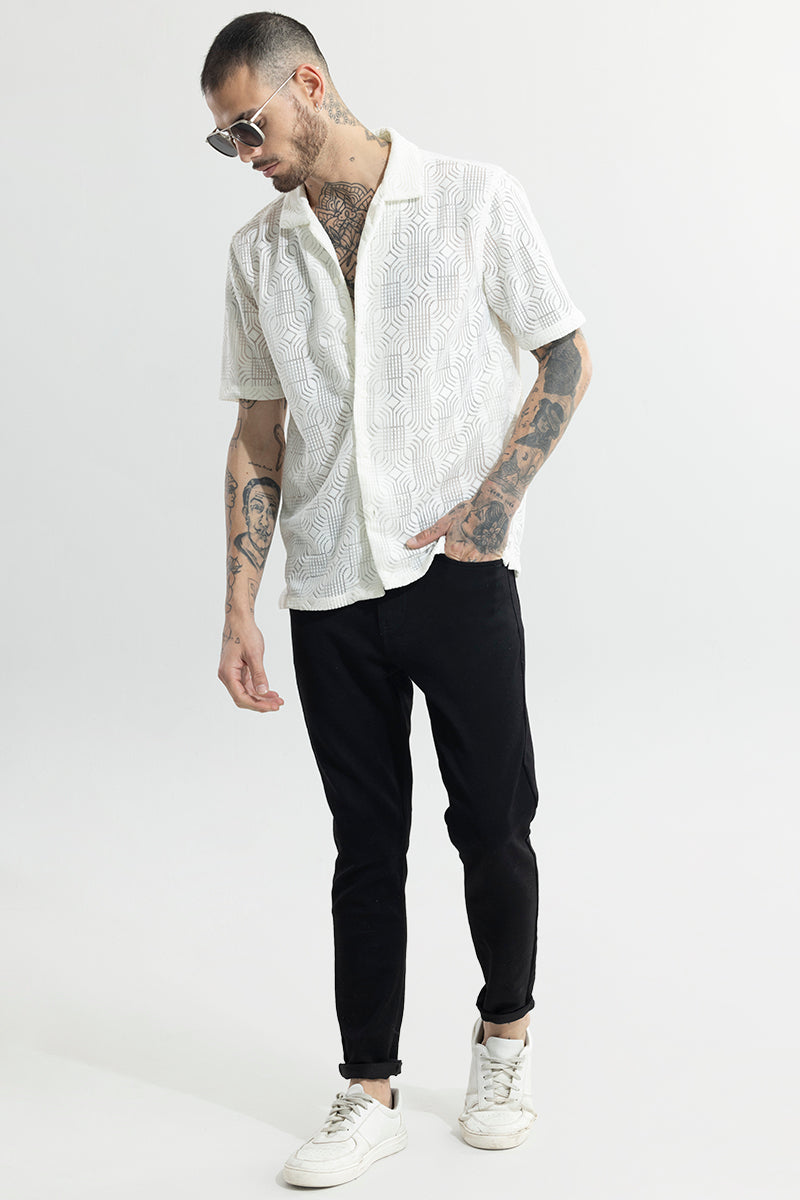 SNITCH Curvy Quad Cream Hakoba Shirt - view 3