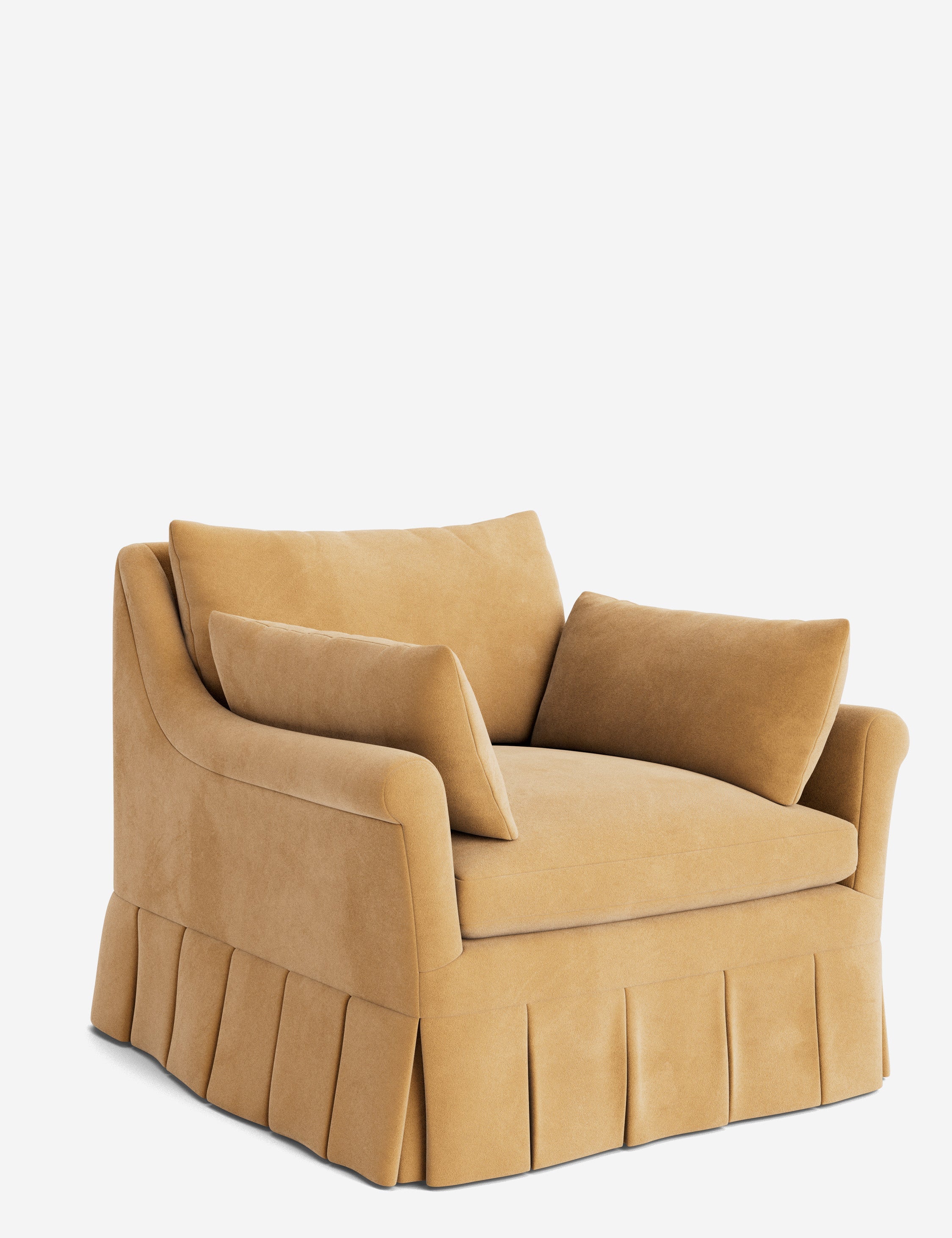 Lulu and Georgia Portola Rolled Arm Luxe Depth Pleated Chair - view 108