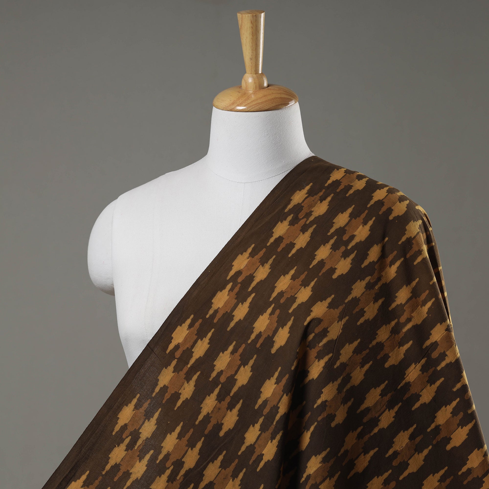 HAVELI CHRONICLES Brown - Akola Hand Block Printed Cotton Fabric