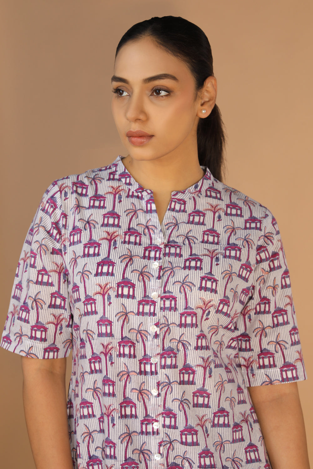 Kalanjali Ethnics Handblock printed A-line kurti - view 2