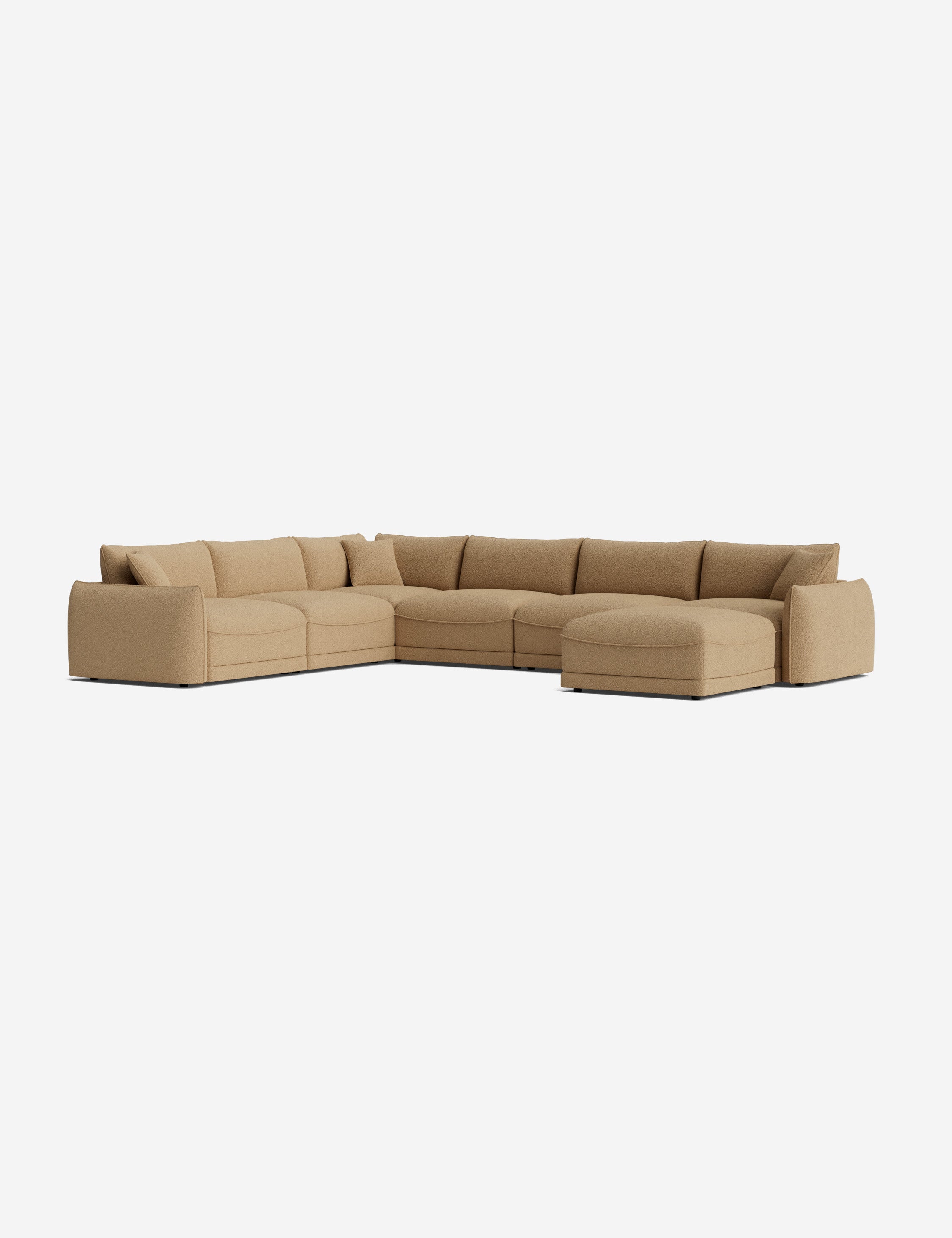 Lulu and Georgia Balmer Modular Corner Sectional Sofa With Ottoman - view 6