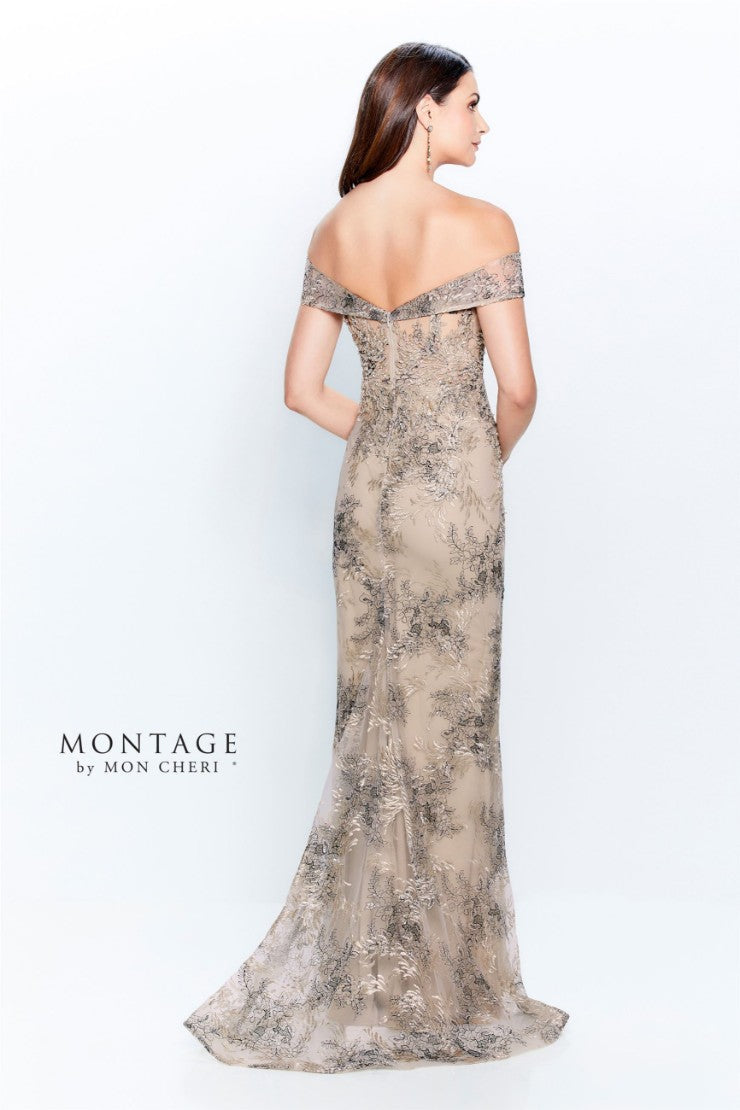 Montage 120923 Beaded Lace Long Formal Evening Dress - view 2