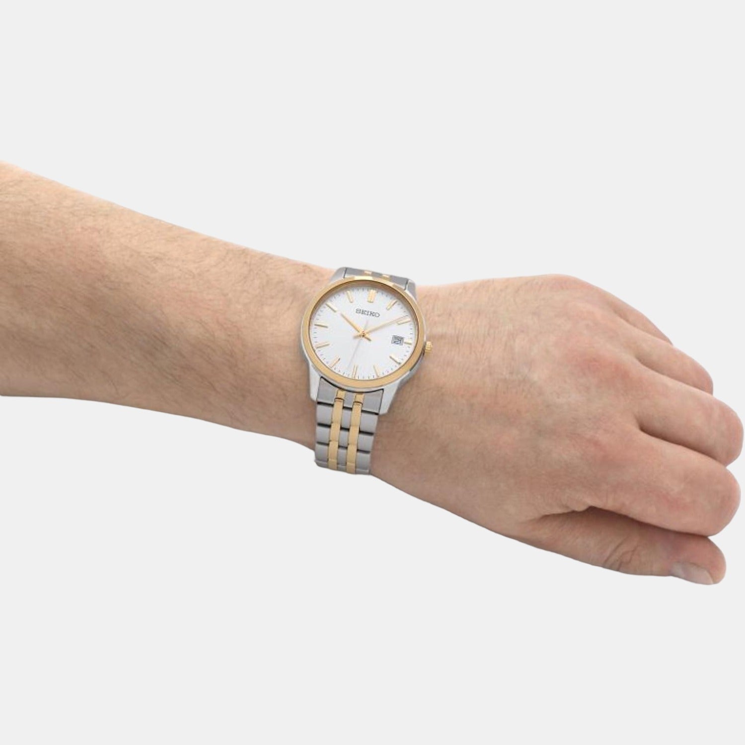 Seiko Dress Men Quartz White Dial Analog Stainless Steel Watch SUR402P1 - view 5