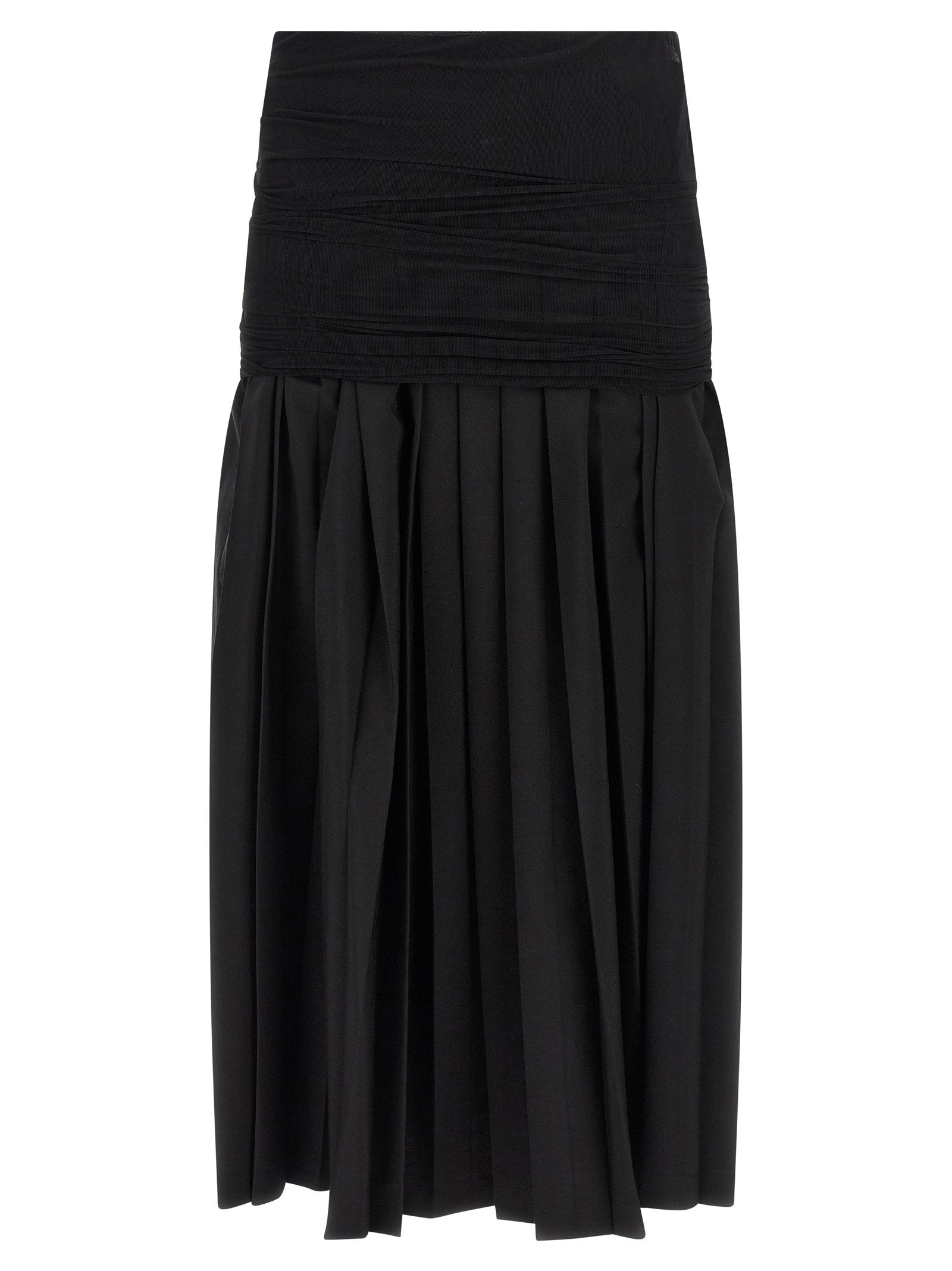 Mm6 Maison Margiela Double Layer Skirt – 55% pl, 45% wv