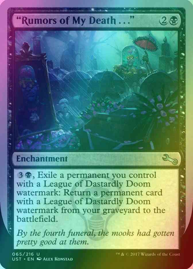 Magic "Rumors of My Death . . ." [65] [Unstable] [Foil]