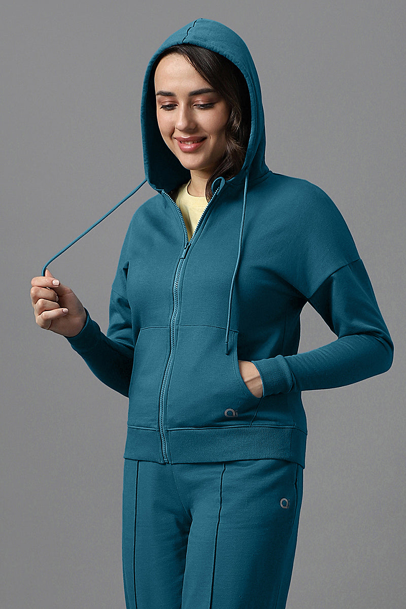 Amante Essential Fleece Hoodie - Corsair - view 3