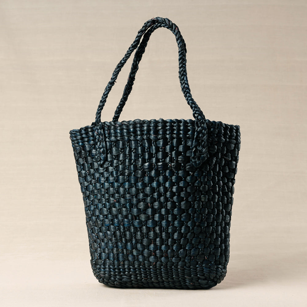 ITOKRI CRAFTS INITIATIVE Black - Handmade Organic Water Hyacinth Hand Bag from Assam