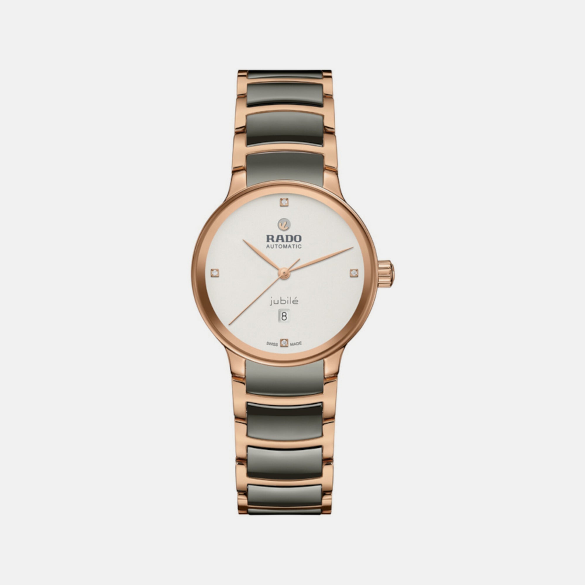 Rado Centrix Unisex Automatic White Dial Analog Stainless Steel Watch R30019722