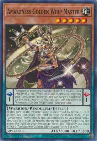 Yu-Gi-Oh! Amazoness Golden Whip Master - MP23-EN219 - Common - 1st Edition