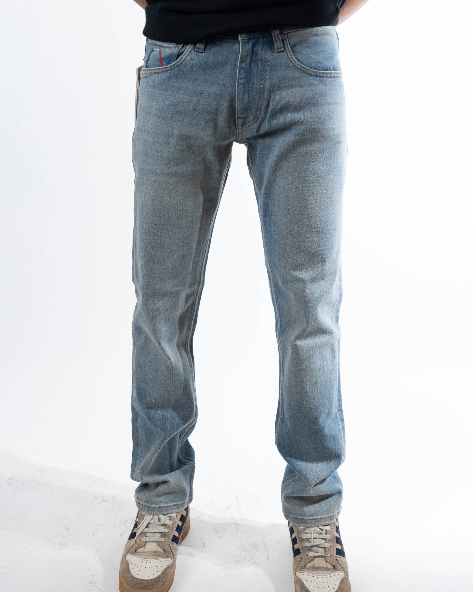 Moncler Denim Blue Bleached Jeans - view 3
