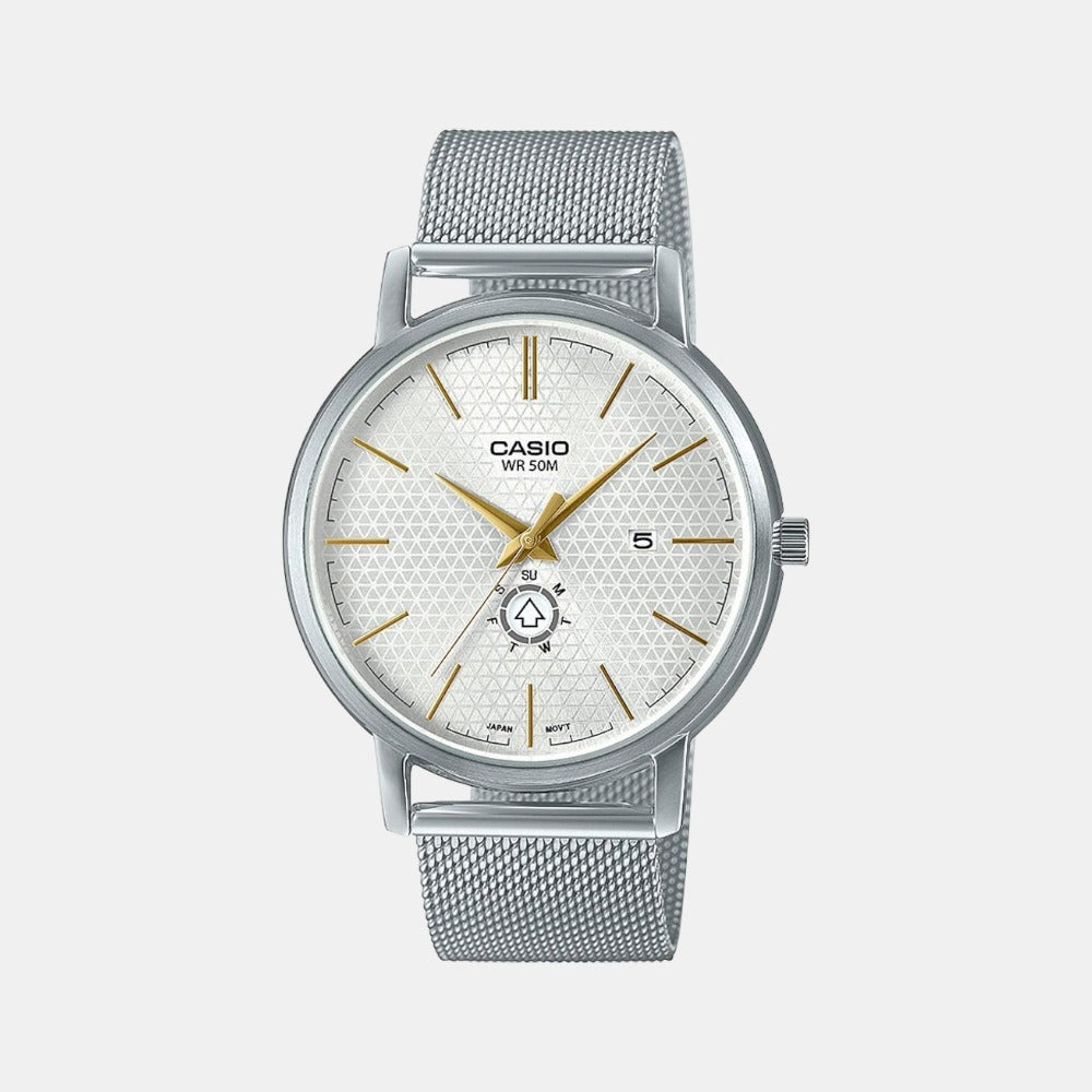 Casio Enticer Men Quartz Silver Dial Analog Stainless Steel Watch A2059