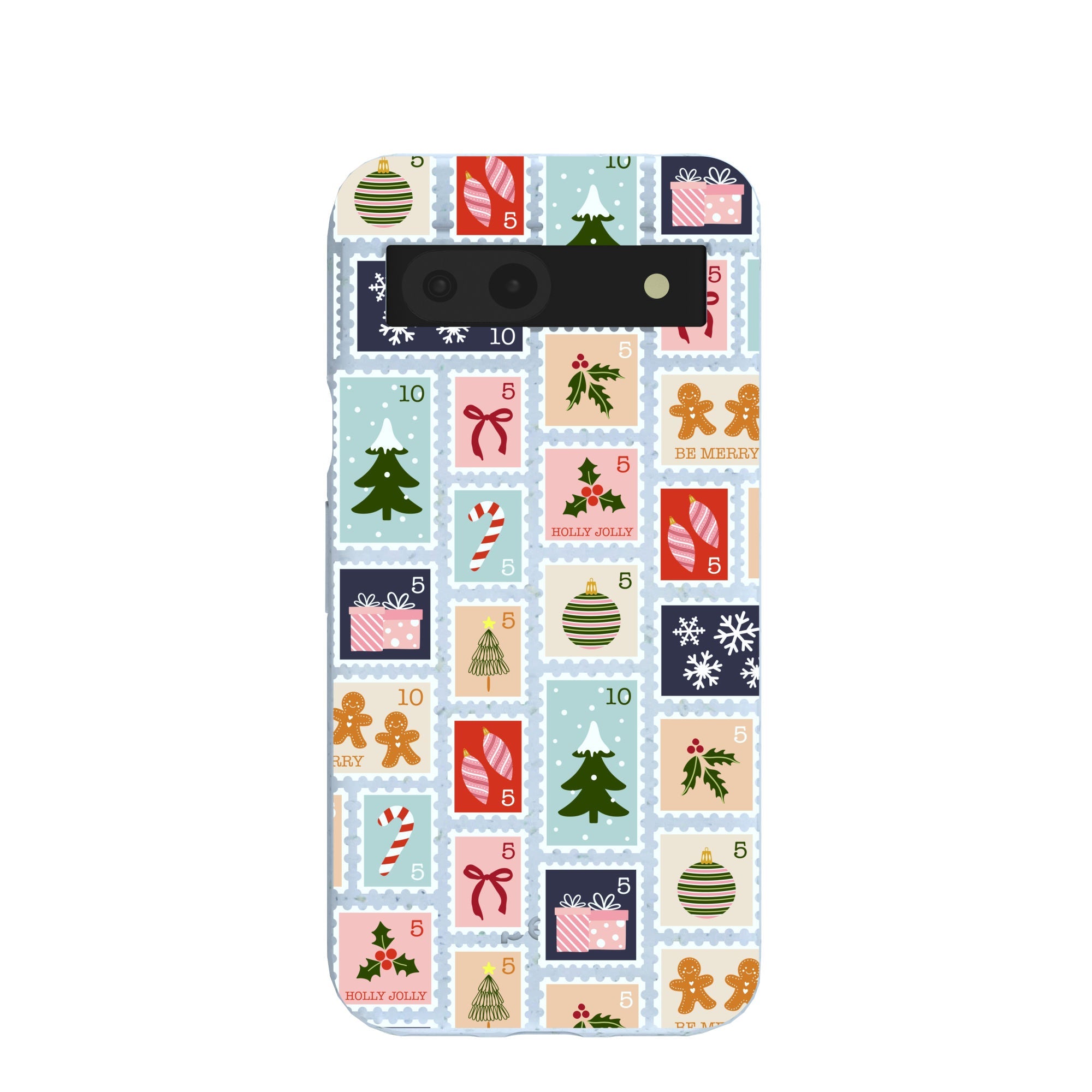 Pela Case Powder Blue Noel Stamps Google Pixel 8a Case