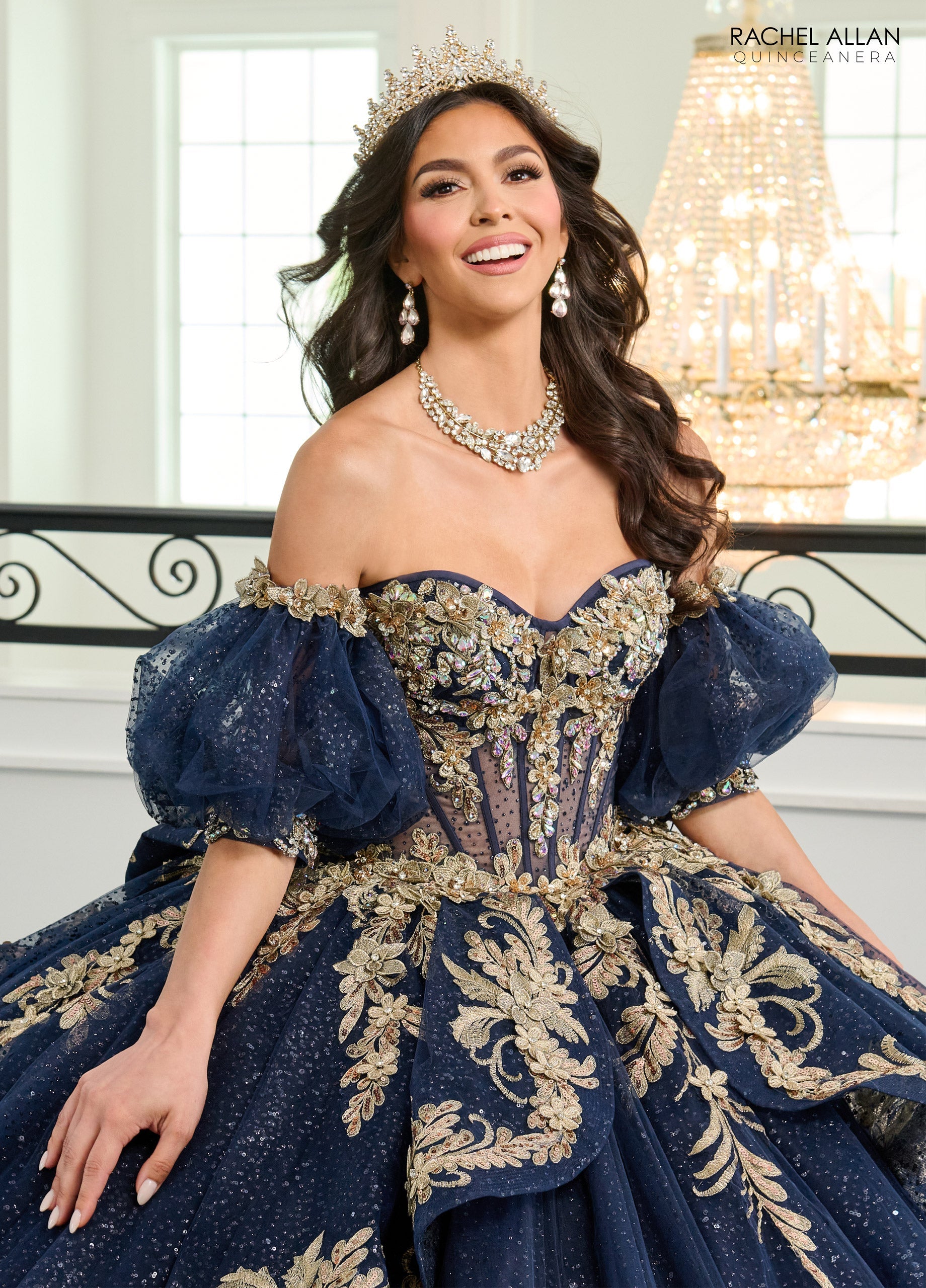 Mary's Bridal Puff Sleeve Quinceanera Dress by Rachel Allan RQ3153 - view 4