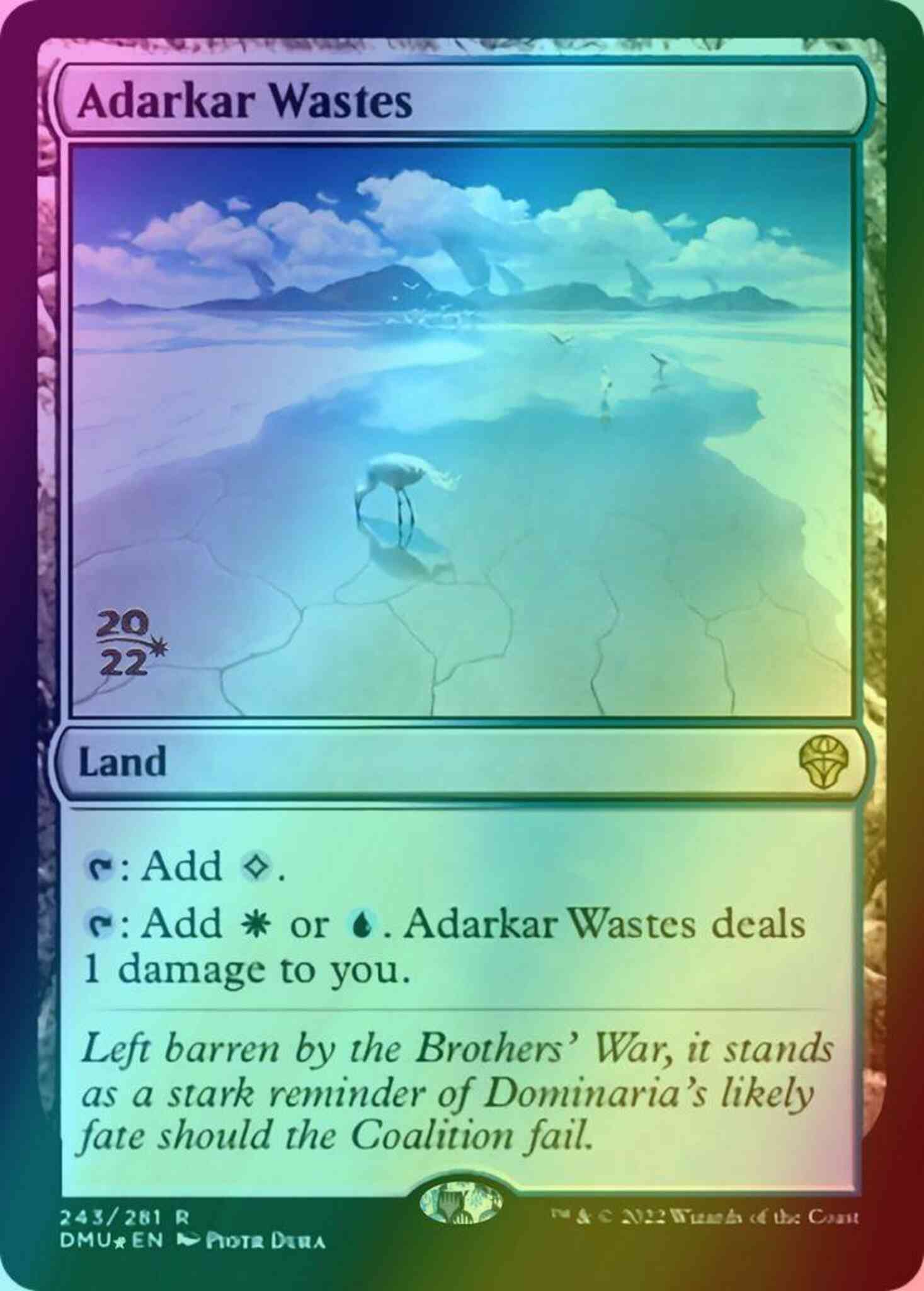 Adarkar wastes 243s – Magic Adarkar Wastes [243s] [Prerelease] [Dominaria United: Promos] [Foil]