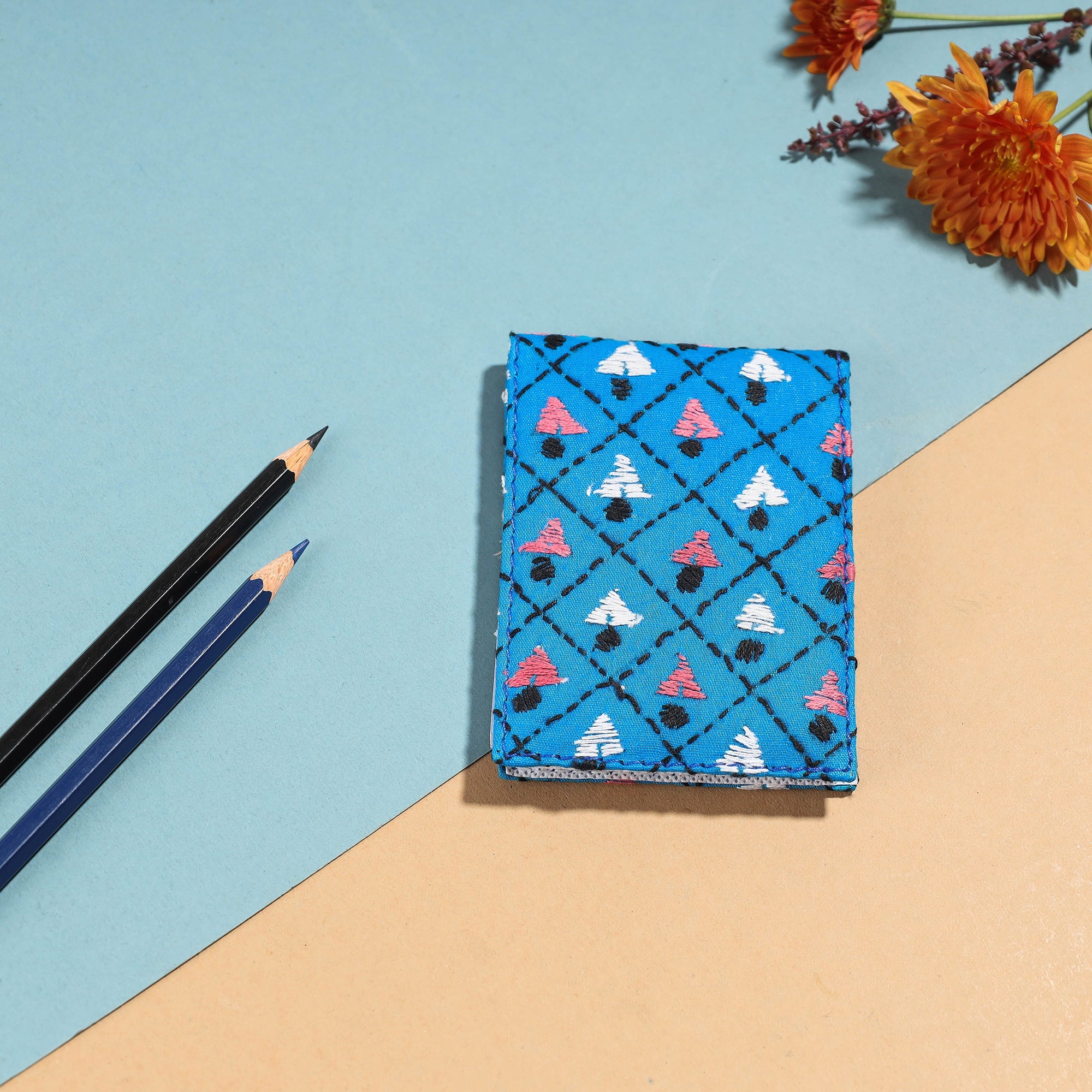 ASALKAAR Bengal Kantha Work Handcrafted Notepad (4 x 3 in)