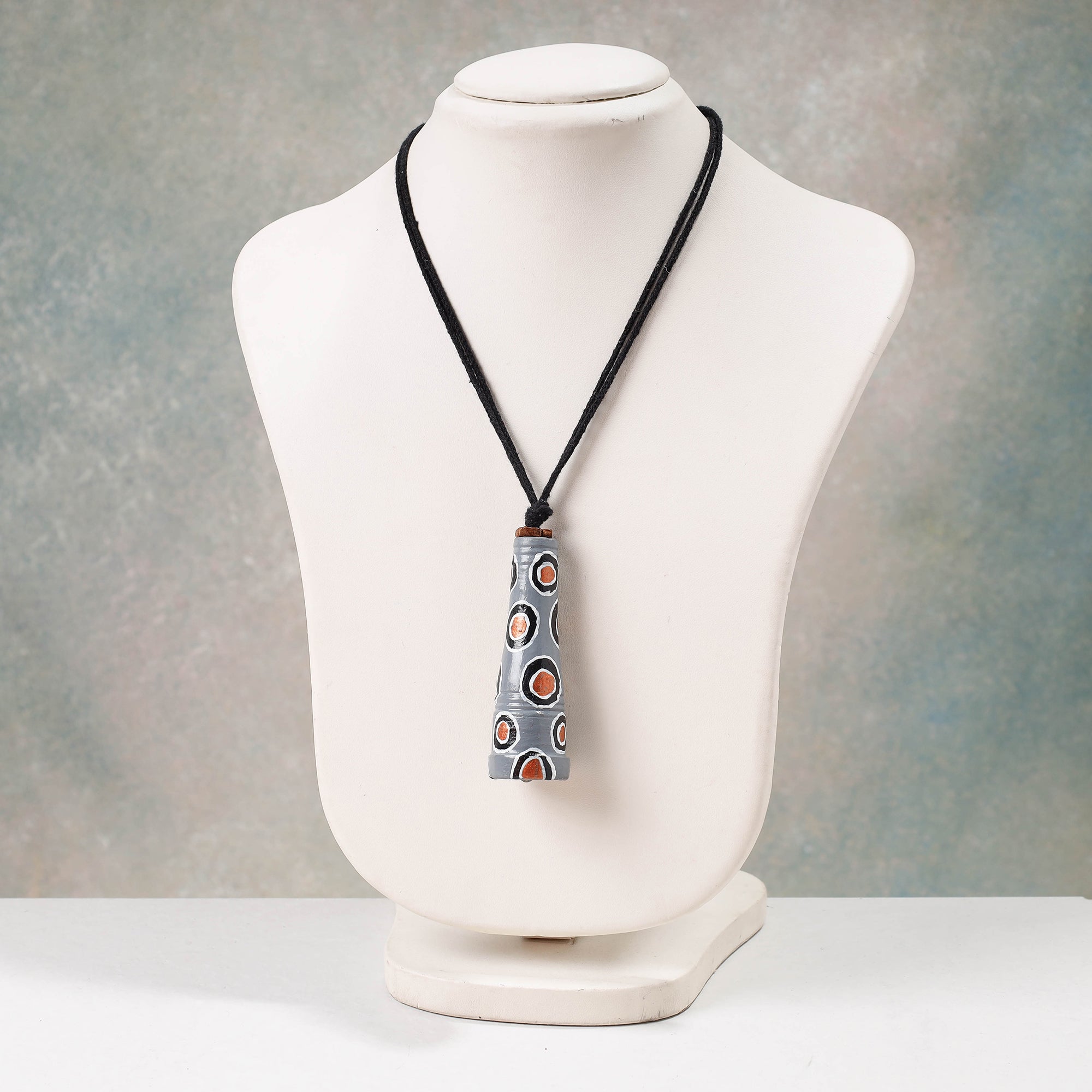 KHUSHBASH - HAPPY LOOM OF EAST Bishnupur Handpainted Terracotta Necklace