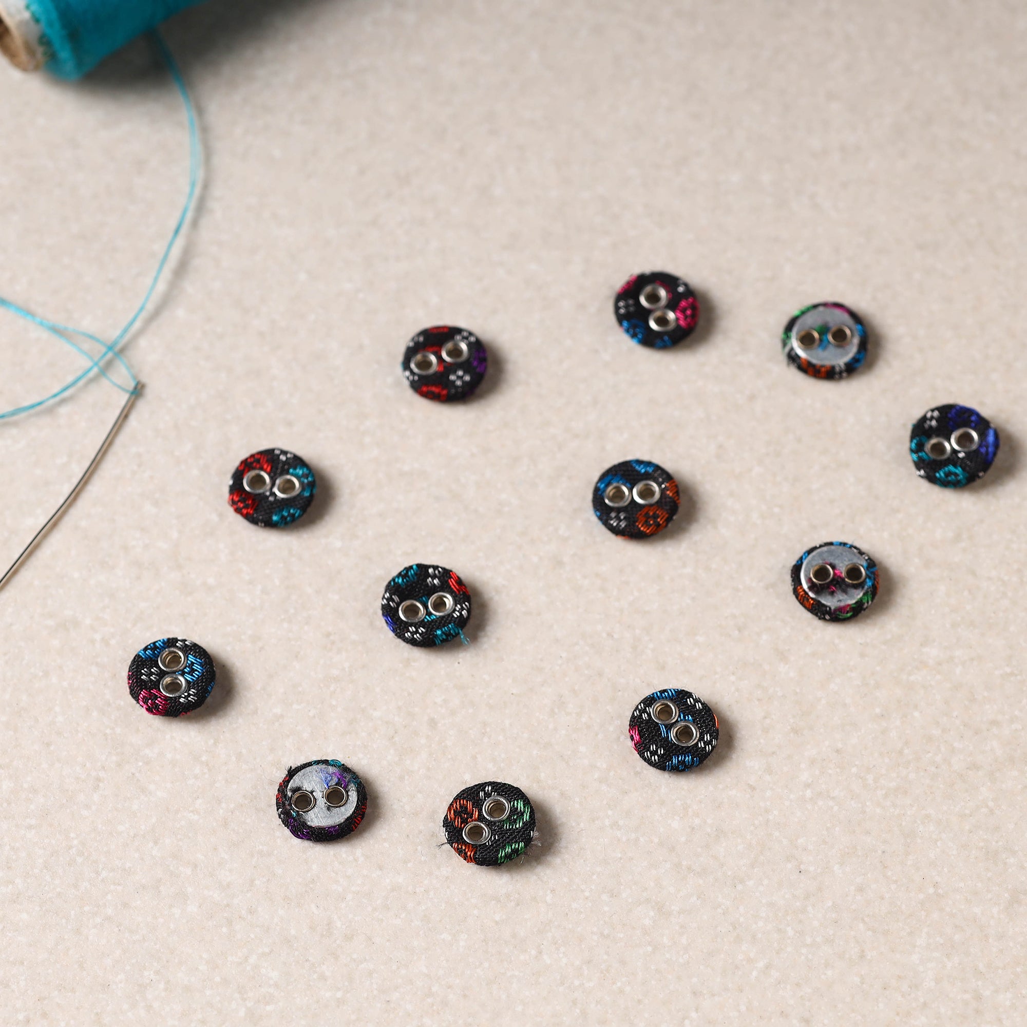 BUTTON BAAZ 1cm Buttonbaaz Handmade Button Small (Set of 12) 39