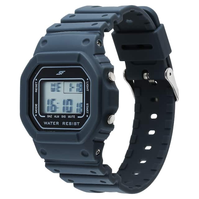Sonata Hexa Grey Digital Dial Polyurethane Strap