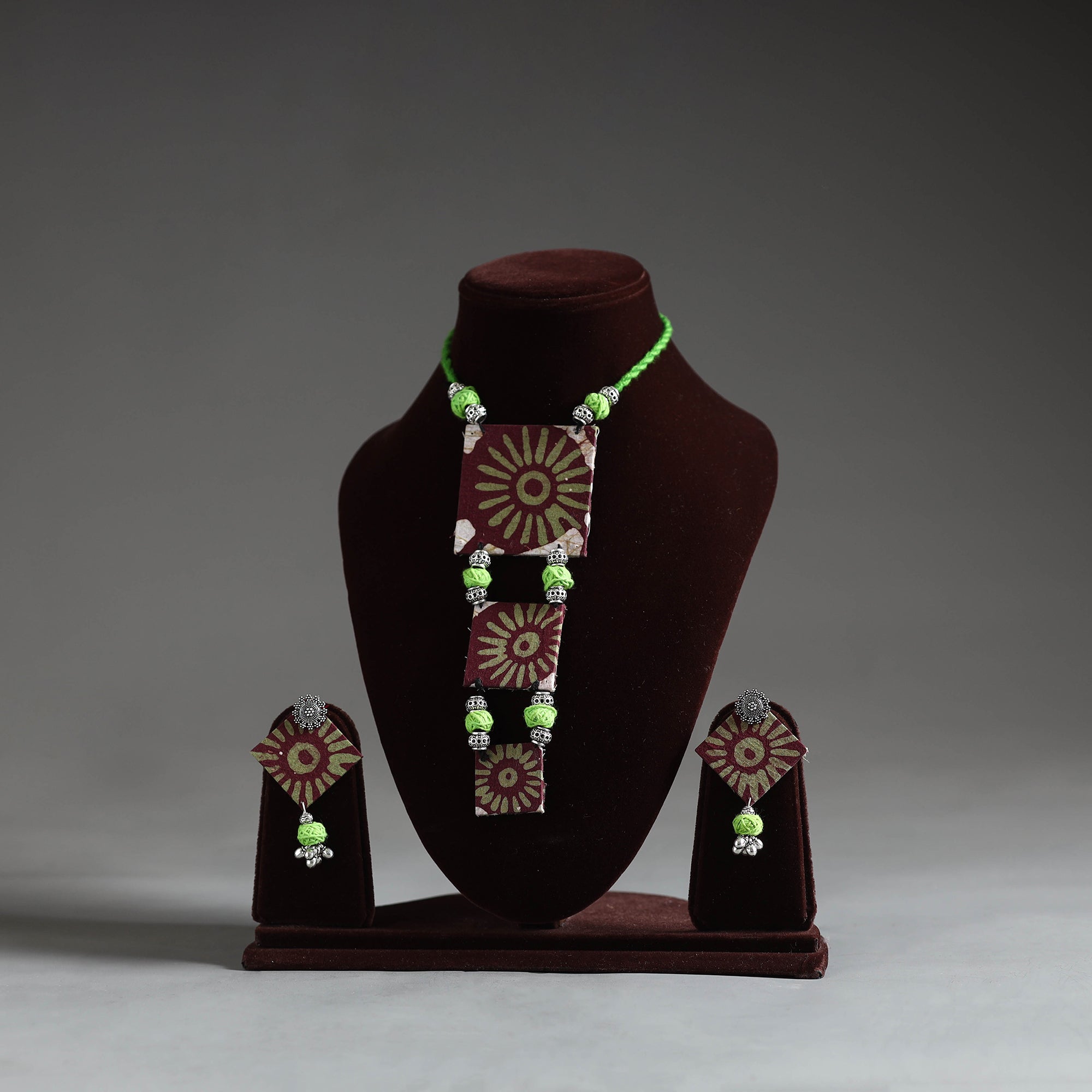 JALPARI Fabart German Silver Necklace Set 02